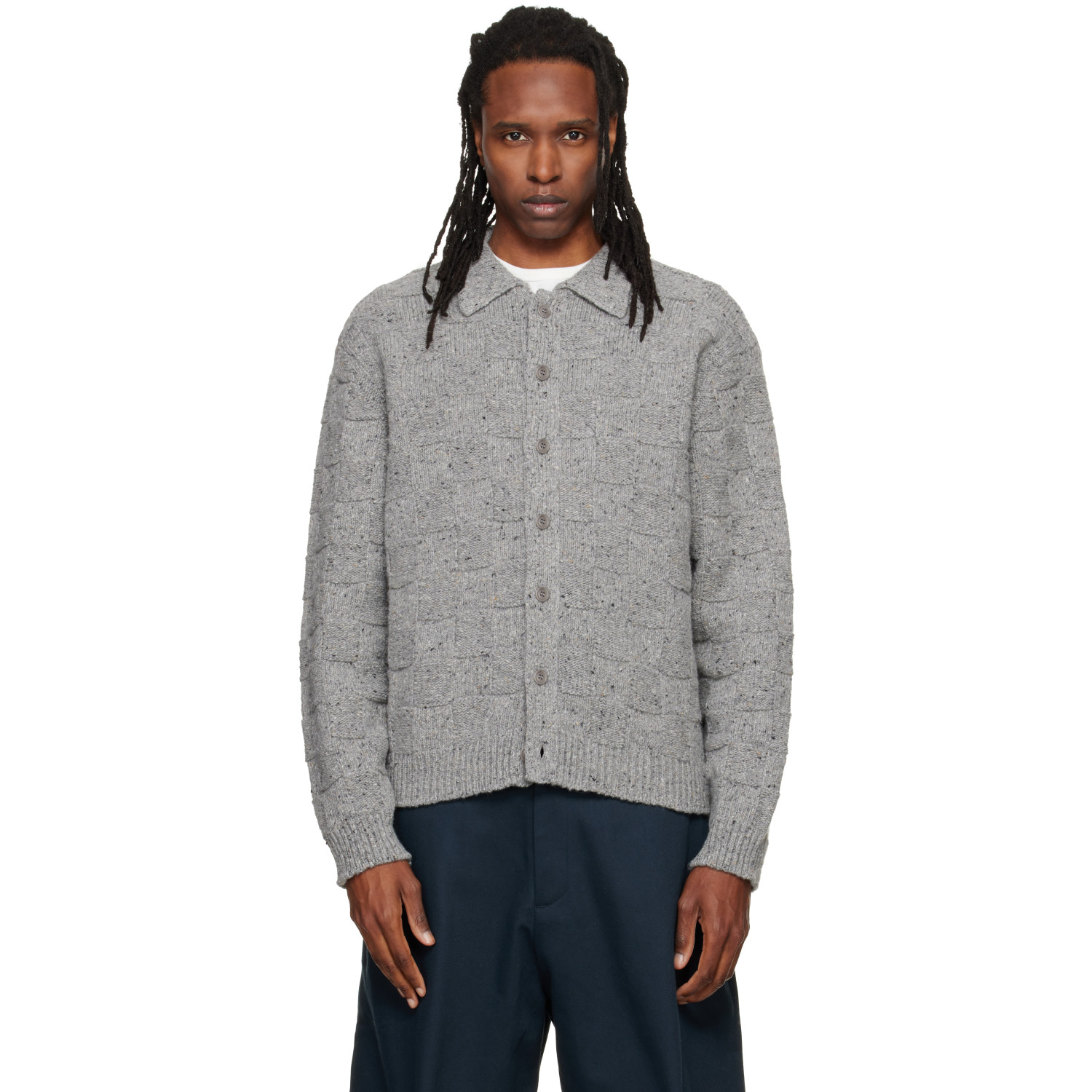 YMC Gray Rat Pack Cardigan