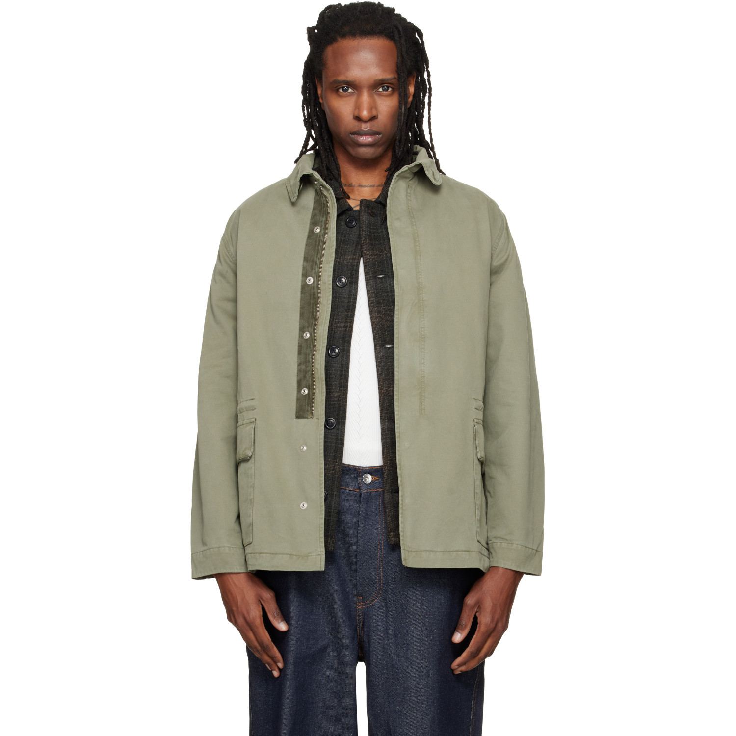 Carter Young Khaki Hayes Field Jacket In Green