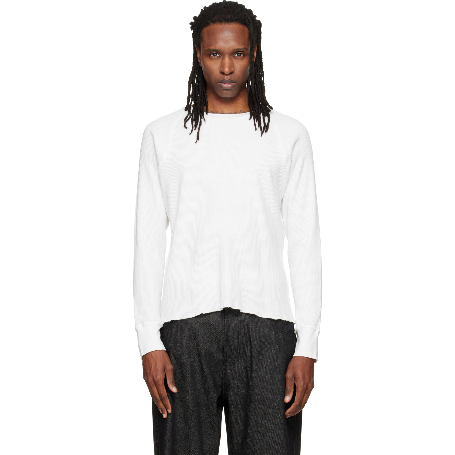 Carter Young ホワイト Western サーマルtシャツ In Old White