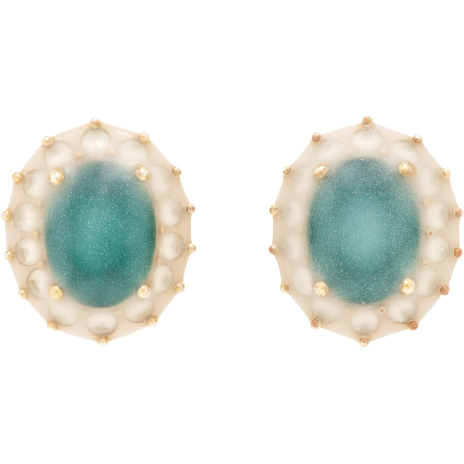 Maison Margiela Antiqued Wax Pompadour Earrings