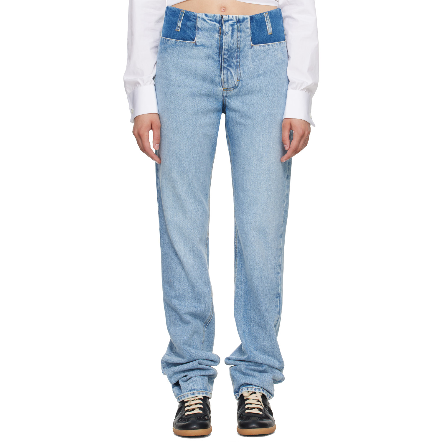 Maison Margiela Blue Two Tone Jeans