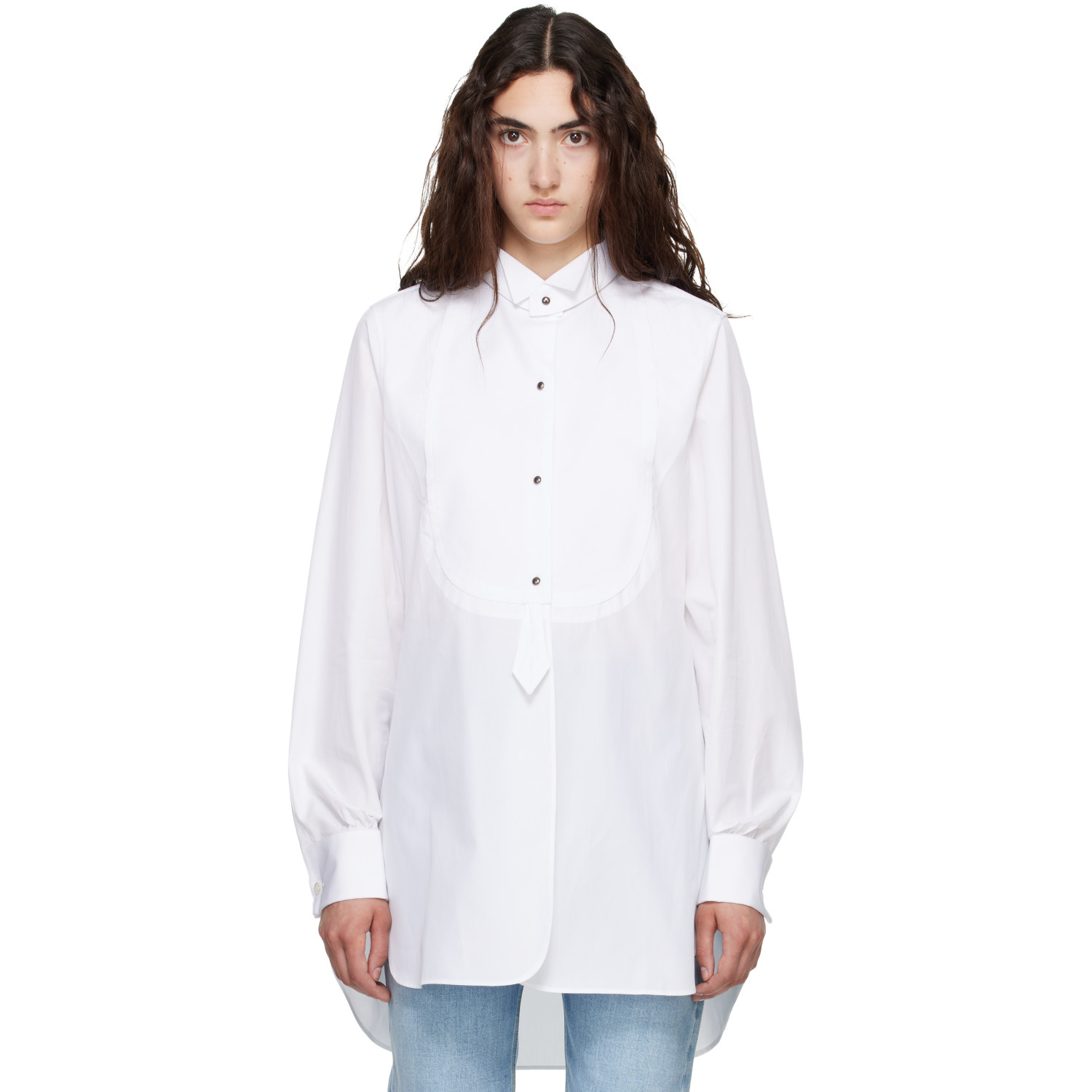 Maison Margiela White Tuxedo Cotton Shirt