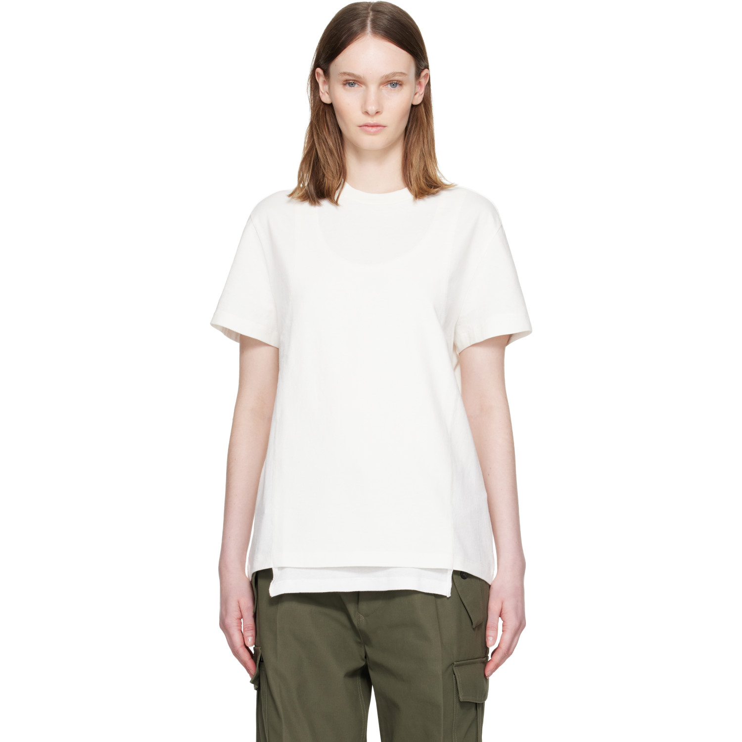 Maison Margiela White Double Layered T-Shirt