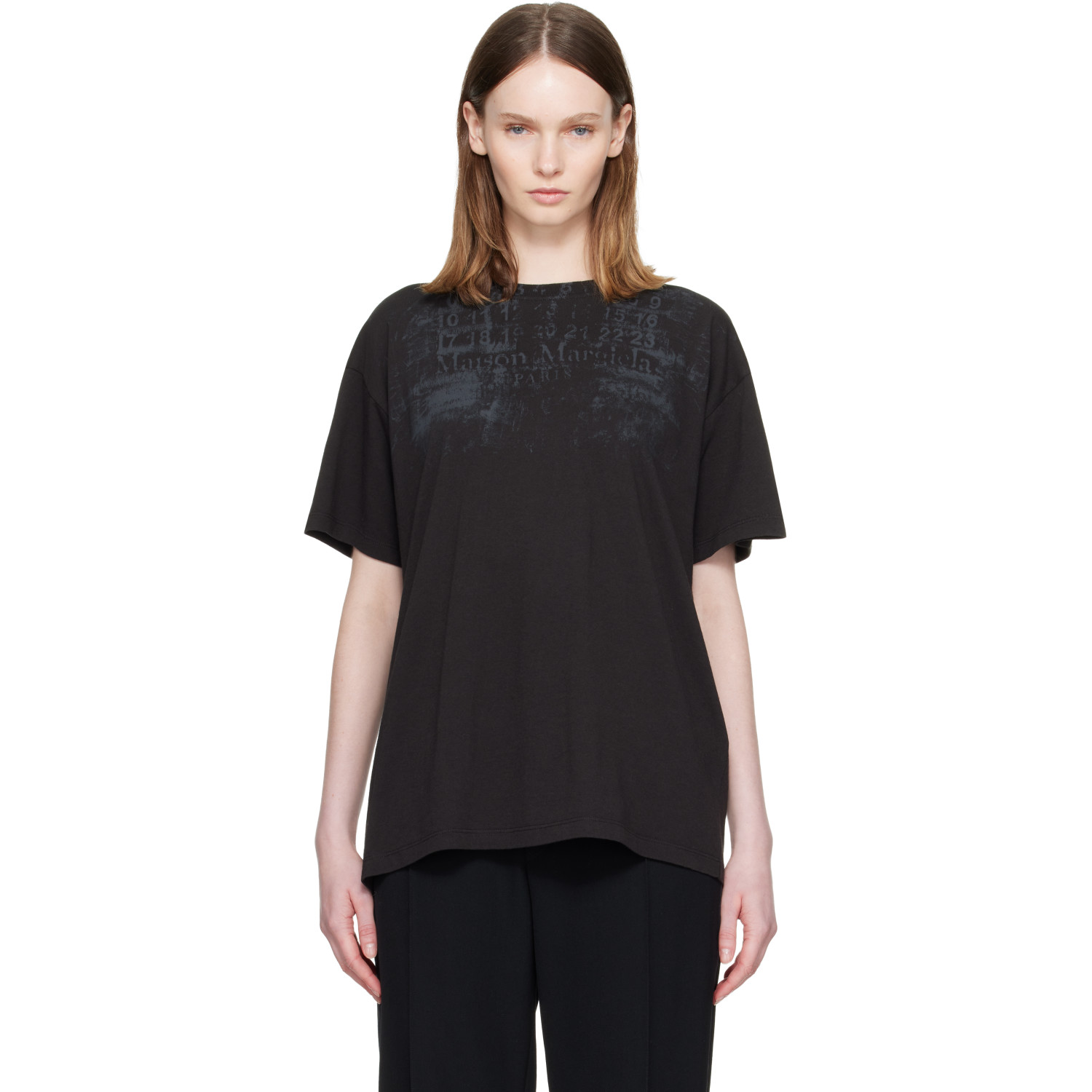 Maison Margiela Black Numbers Regular T-shirt
