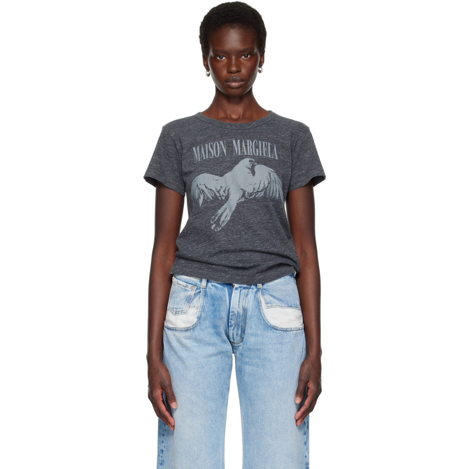 Maison Margiela Gray Bird Fitted T-shirt