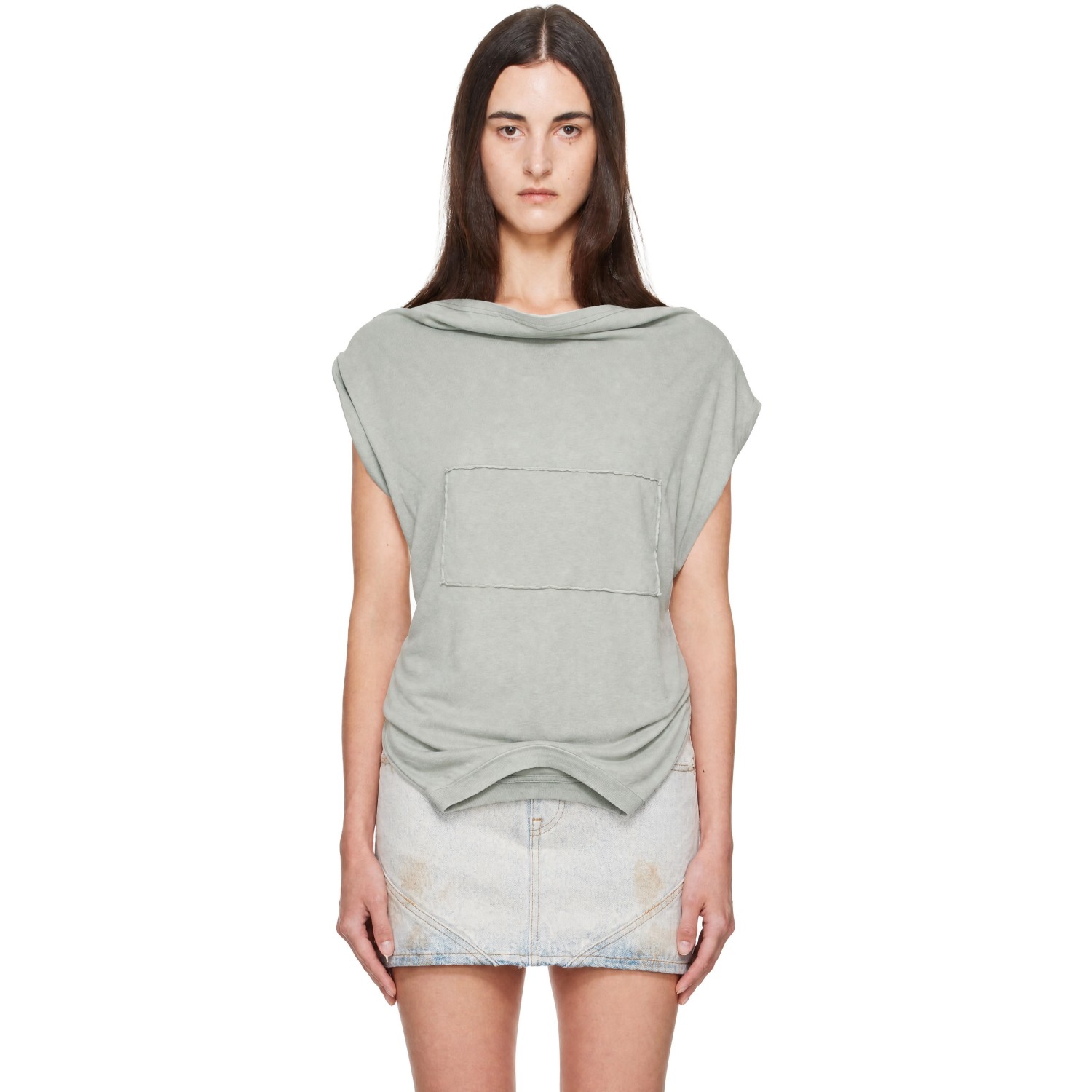 Maison Margiela Gray Twisted Upside-Down T-Shirt