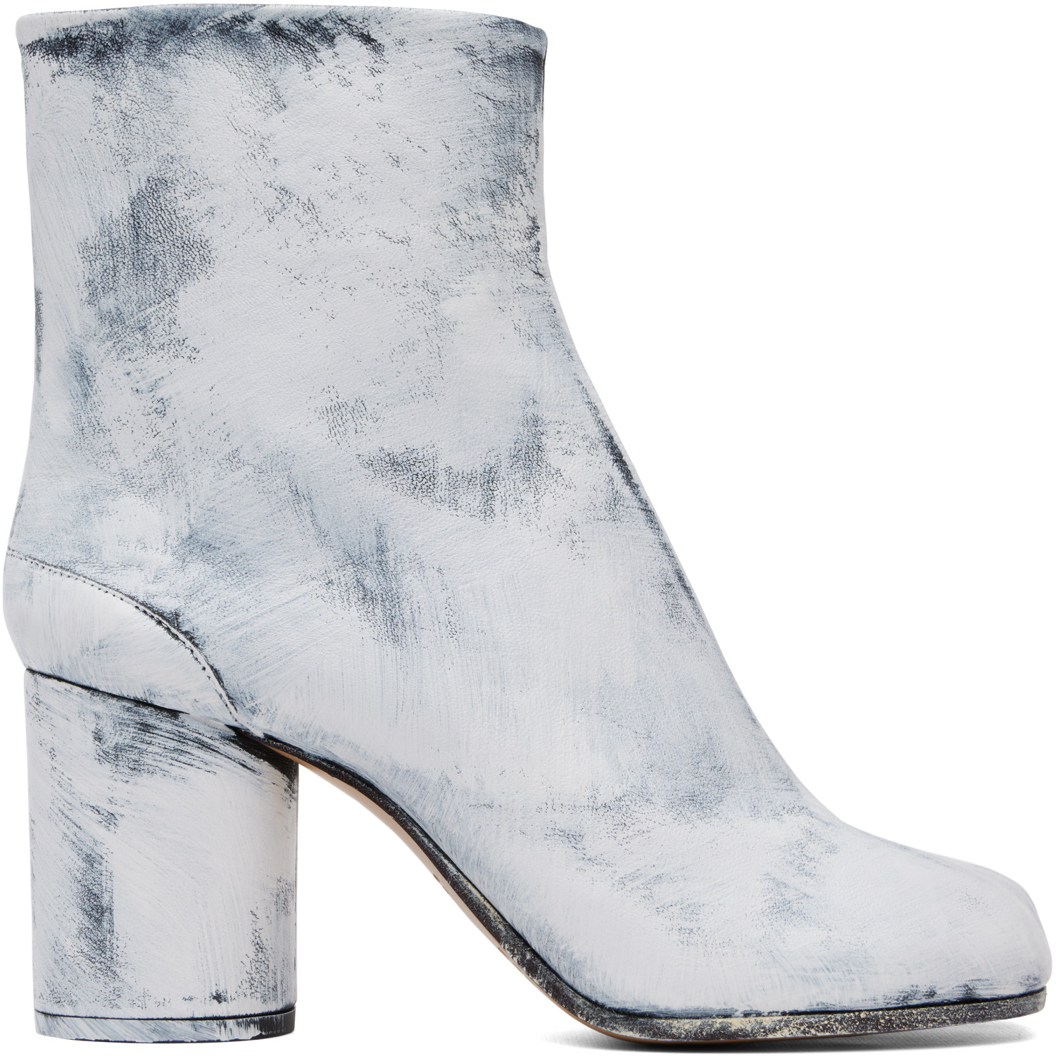 Maison Margiela White & Black Tabi Bianchetto Boots