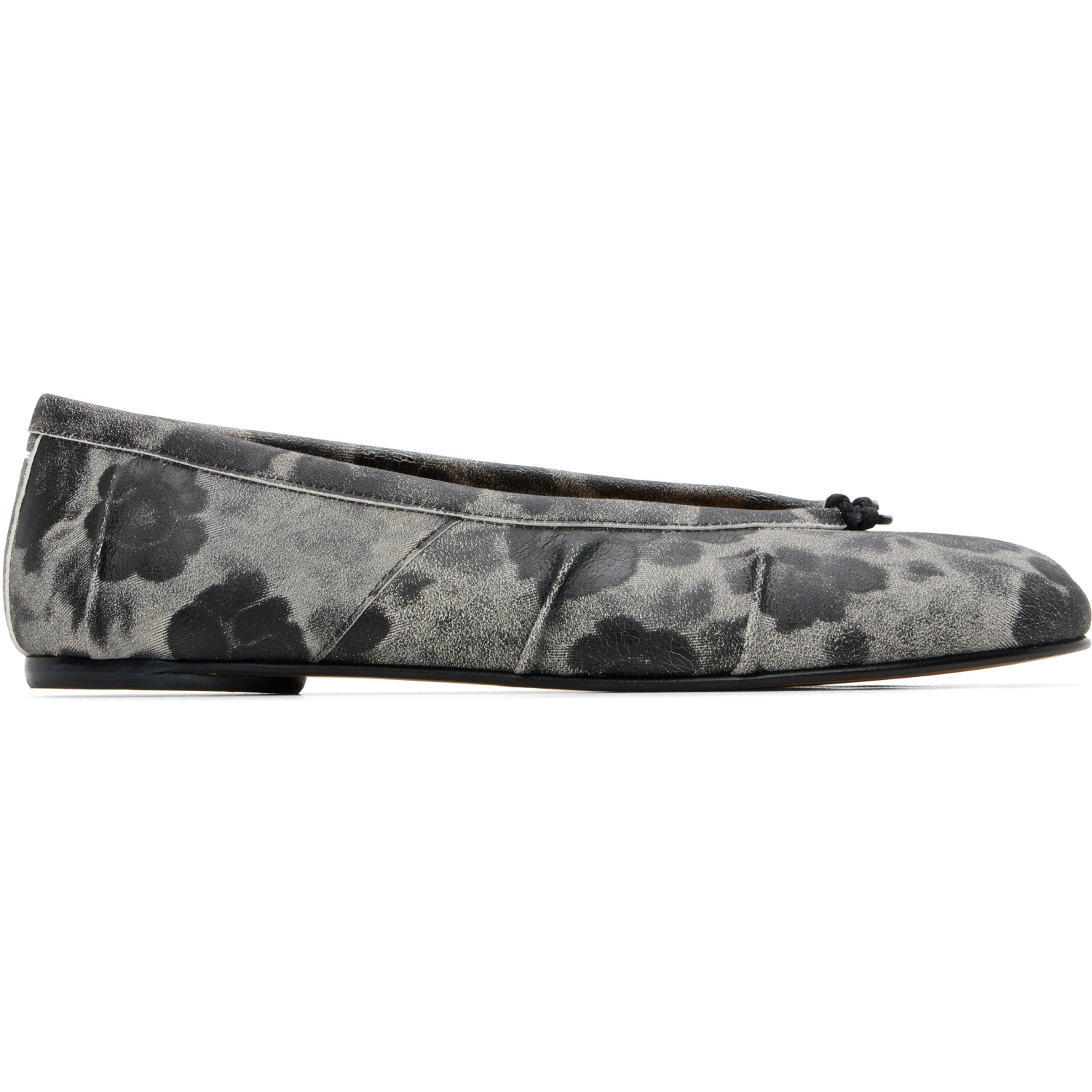 Maison Margiela Gray Tabi Crackle Flower Print Ballerina Flats