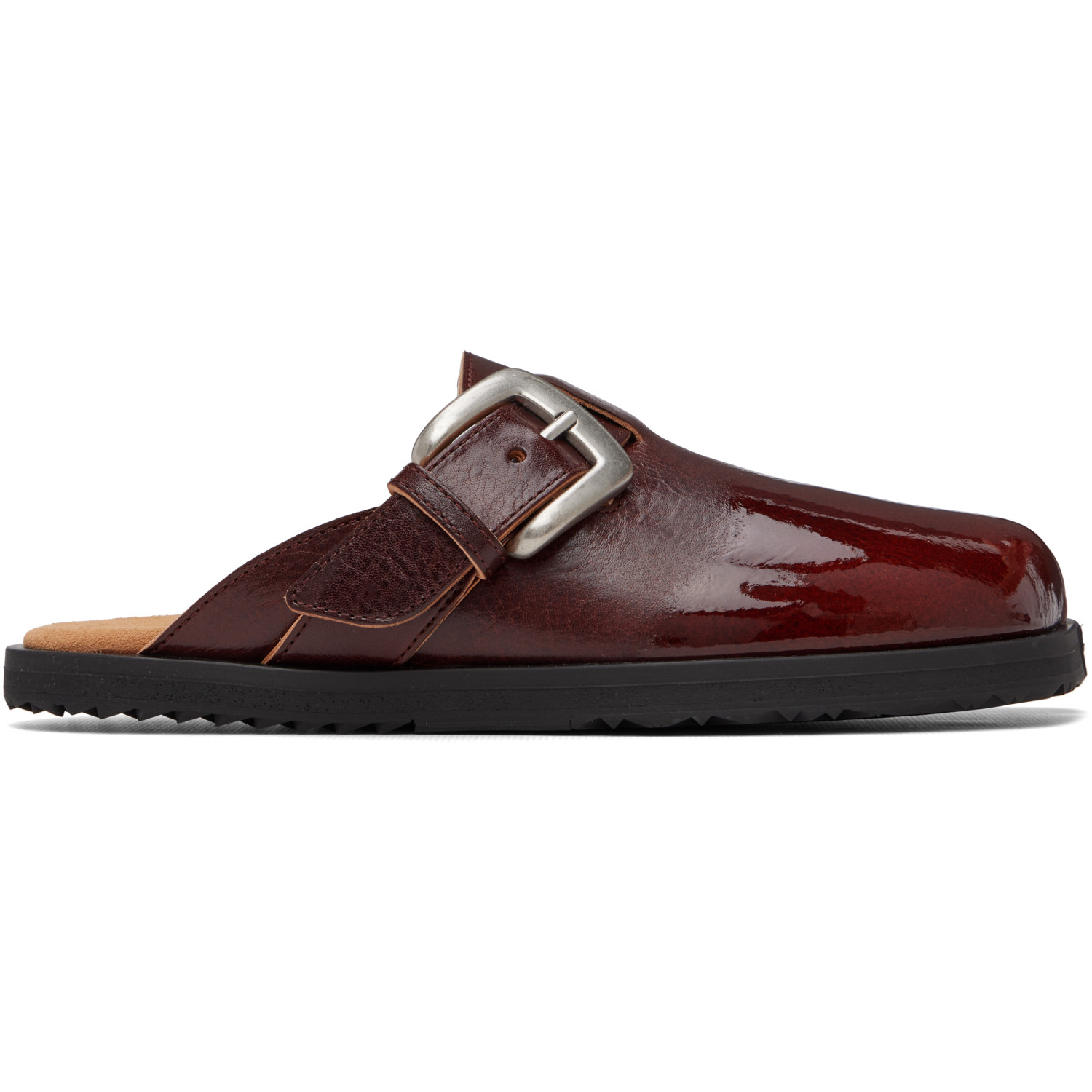 Maison Margiela Burgundy Tabi Daily Mule Loafers
