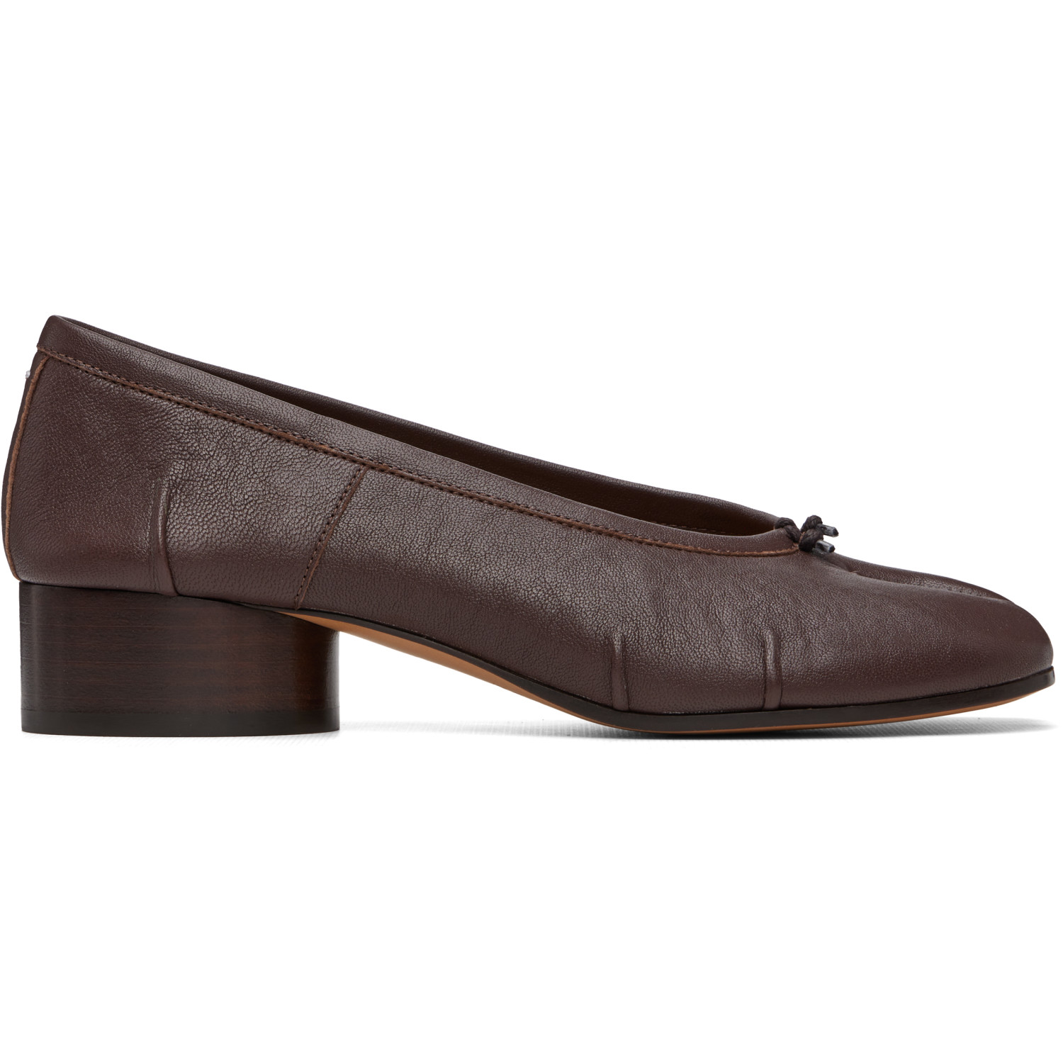 Maison Margiela Brown Tabi Ballerina Heels