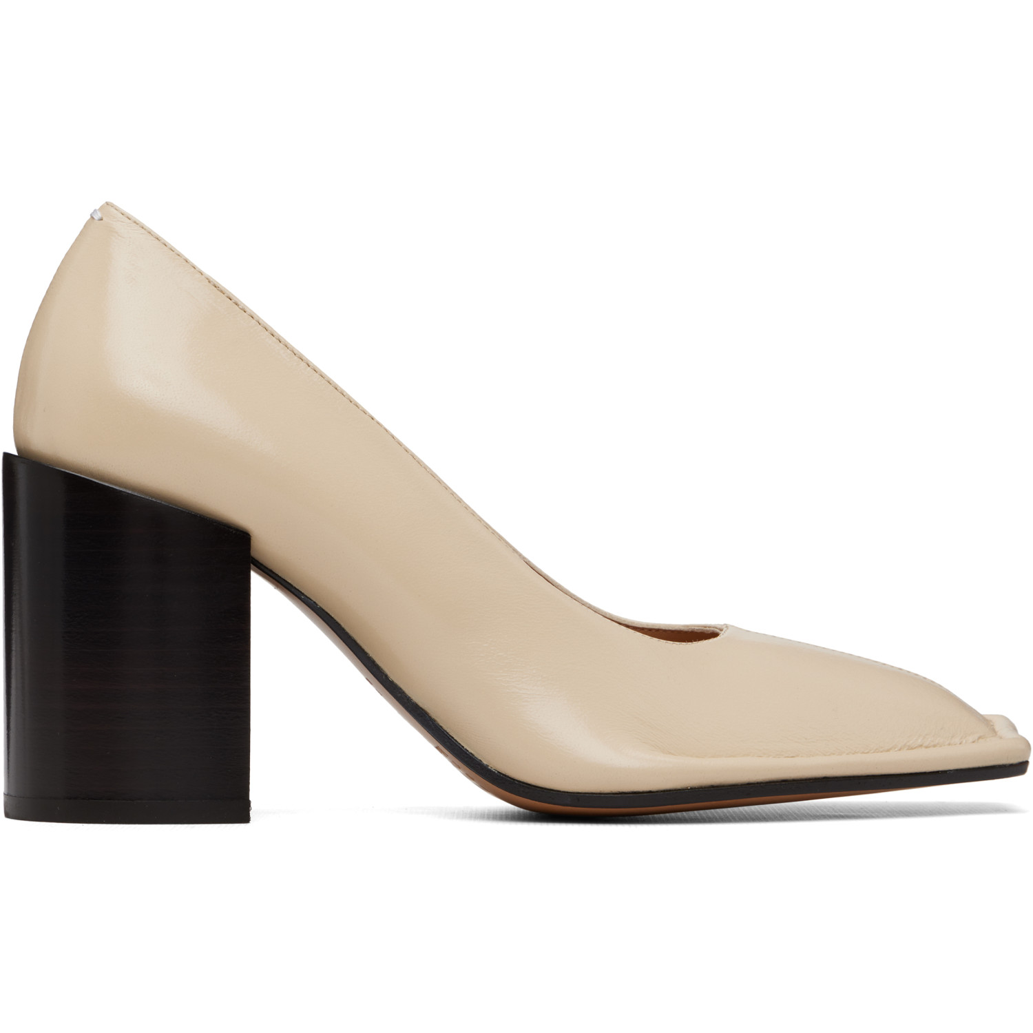 Maison Margiela Off-White Piped Heels