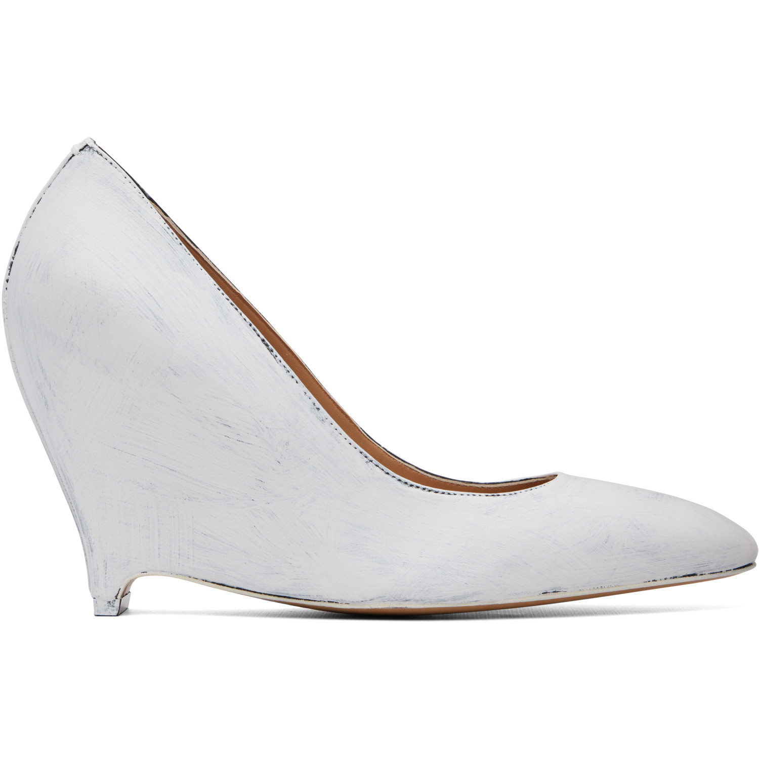 Maison Margiela White & Black Heel-Less Heels