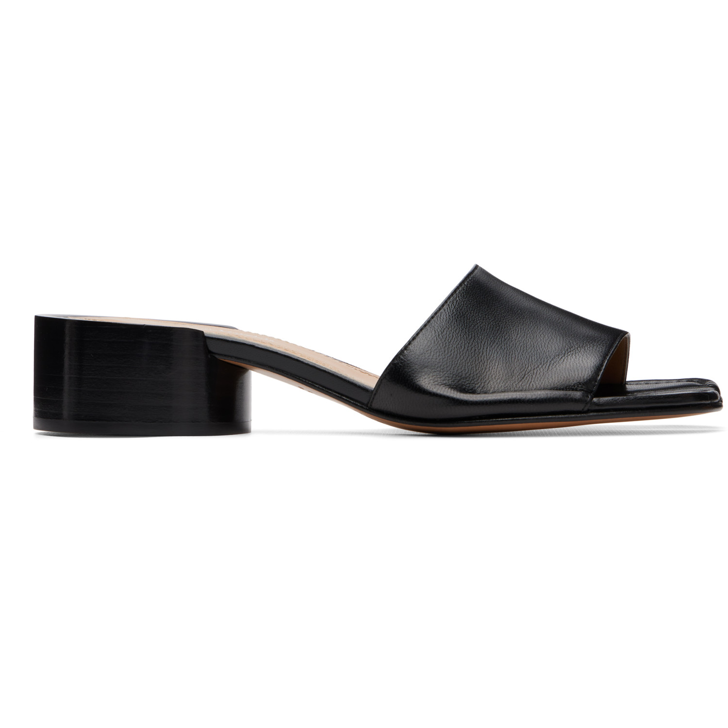 Maison Margiela Black Tabi Mule Heeled Sandals