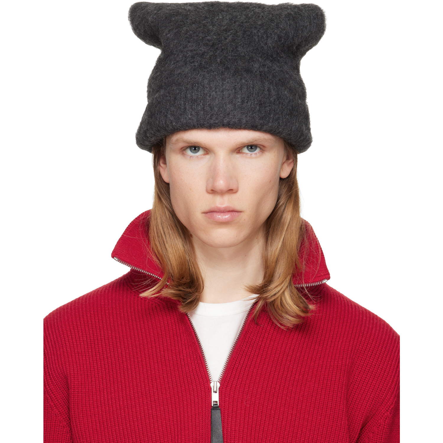 Maison Margiela Gray Wool Beanie