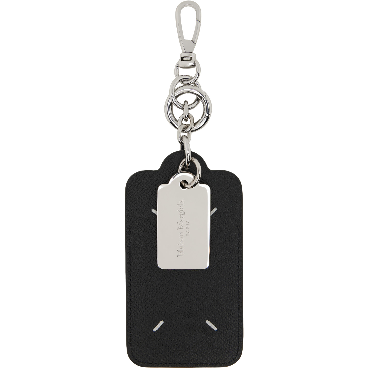 Maison Margiela Black Double Tag Keychain