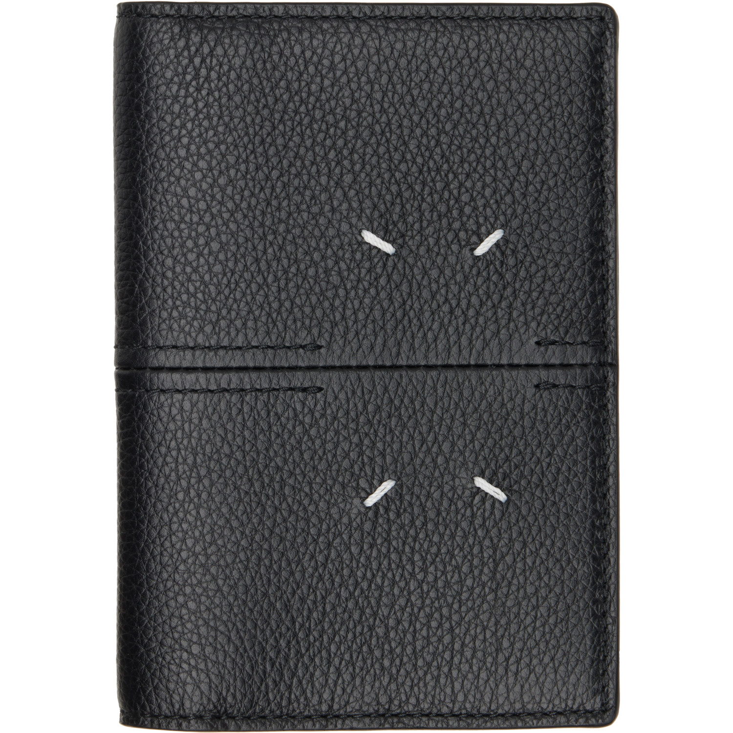 Maison Margiela Black Leather Passport Holder