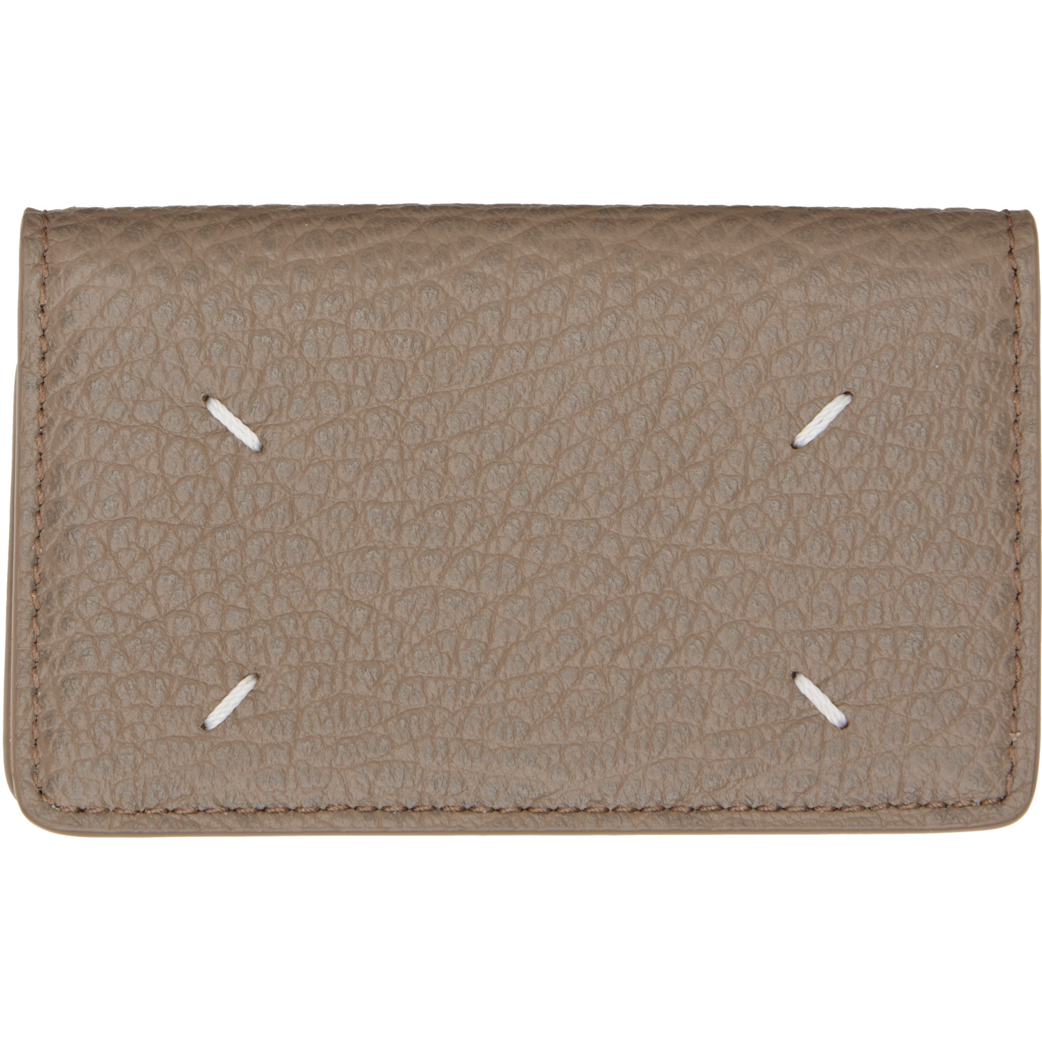 Maison Margiela Taupe Calfskin Card Holder