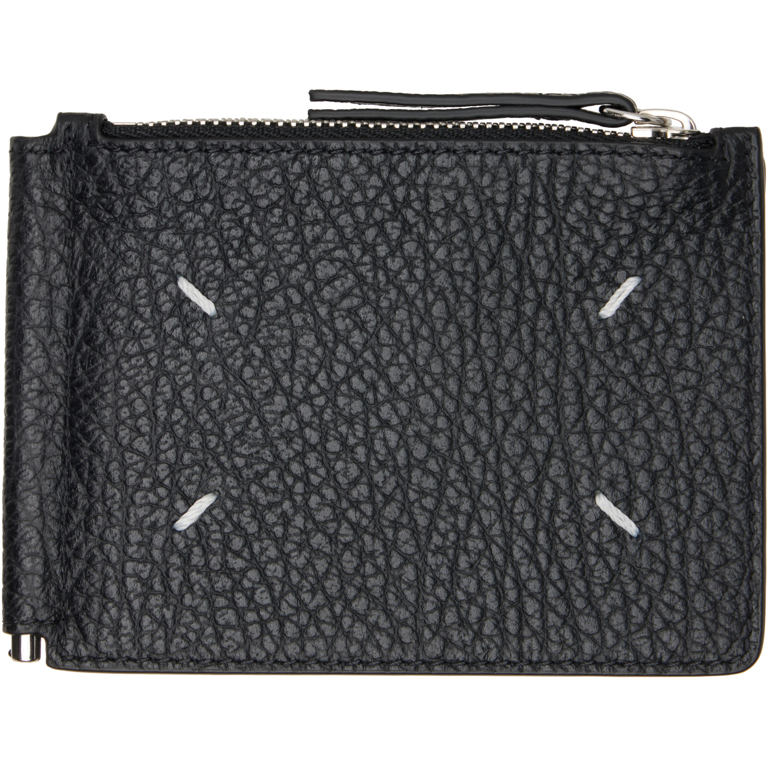 Maison Margiela Black Four Stitches Money Clip Wallet