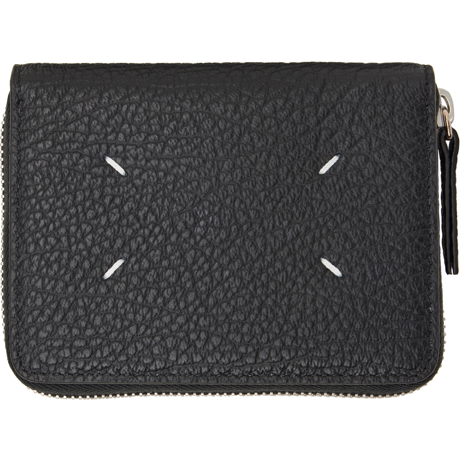 Maison Margiela Black Four Stitches Small Zip Wallet