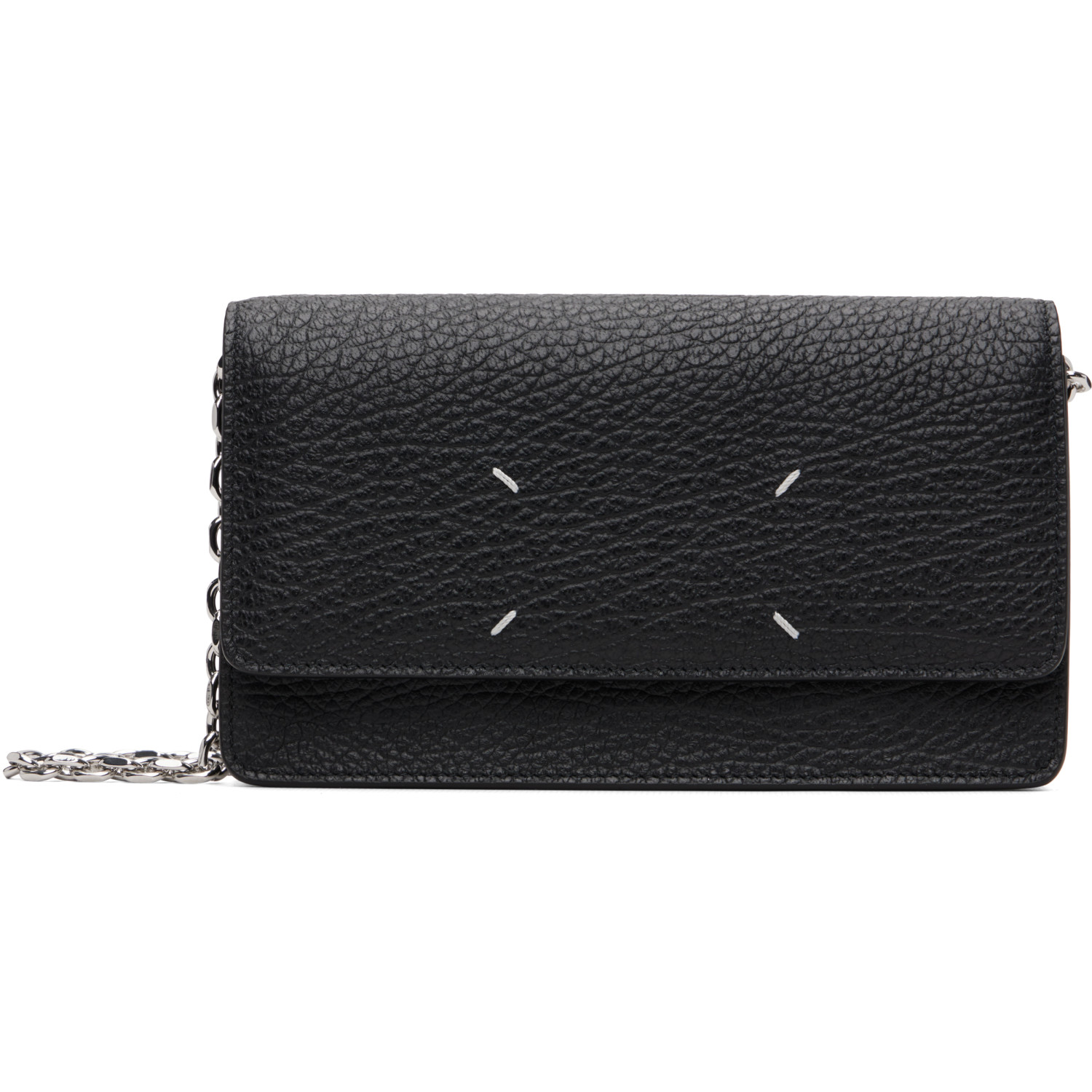 Maison Margiela Black Four Stitches Chain Wallet