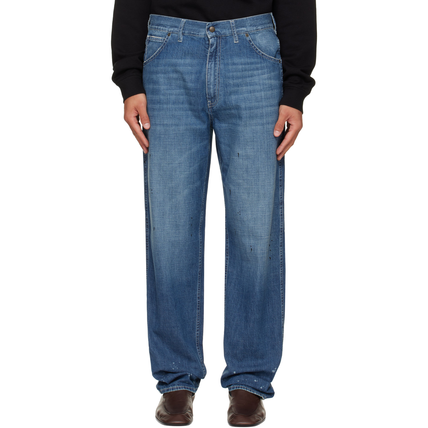 Maison Margiela Blue Straight-Leg Jeans