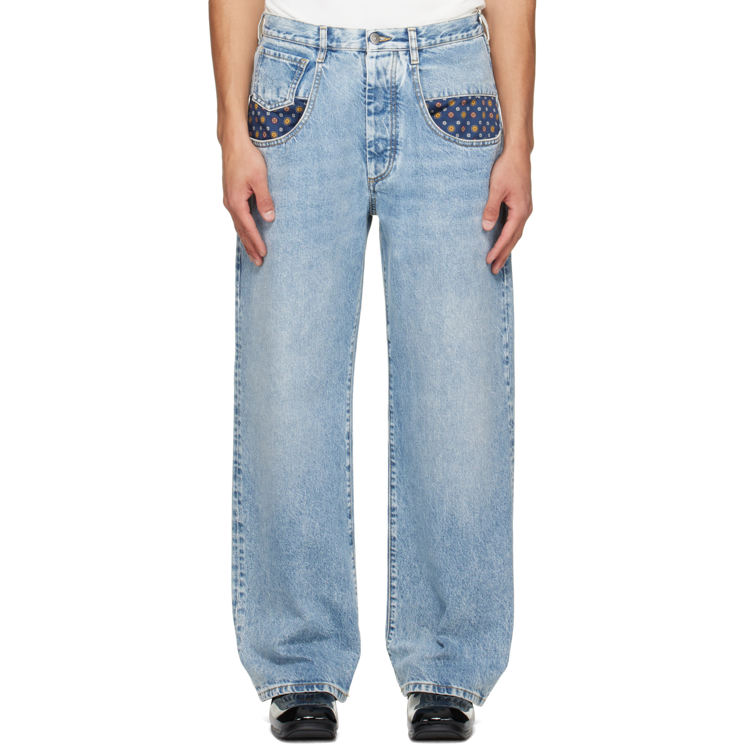 Maison Margiela Blue Stone Bleached Denim Jeans