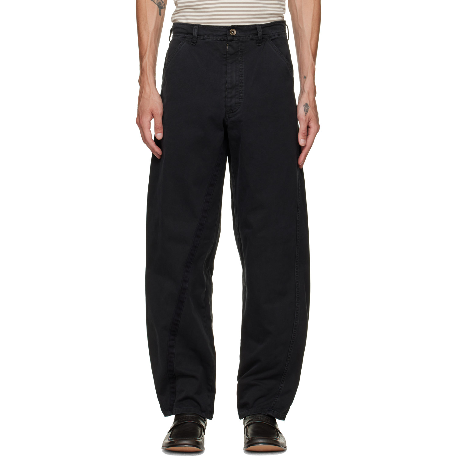 Maison Margiela Black Cotton Trousers