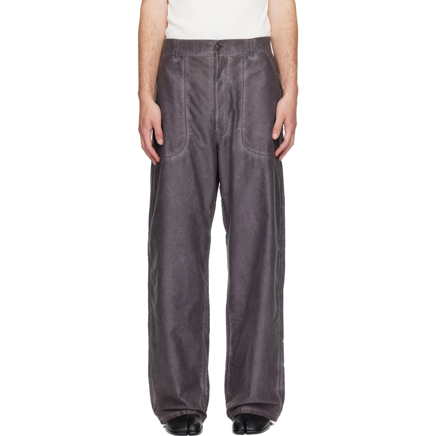 Maison Margiela Purple Double-Dyed Workwear Trousers