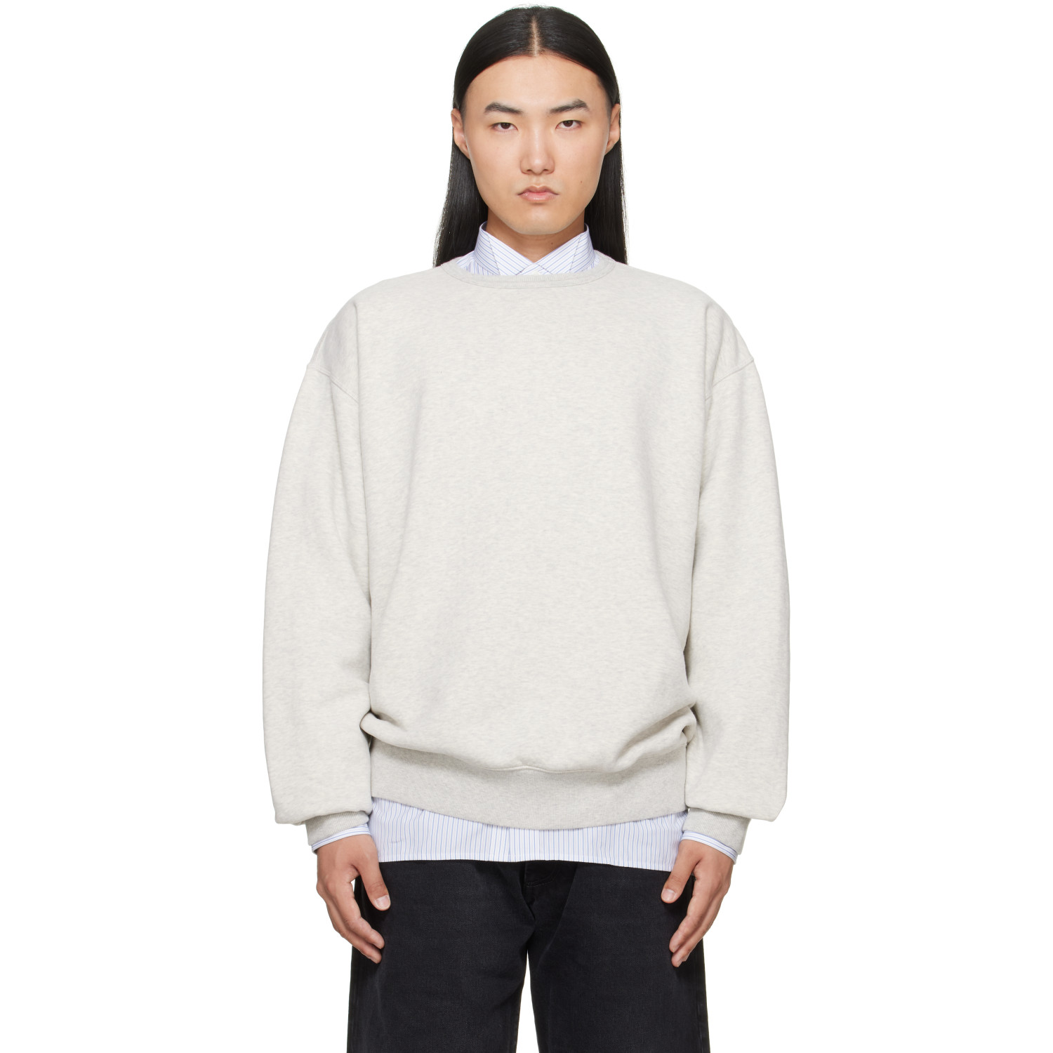 Maison Margiela Gray 4-Stitch Sweatshirt