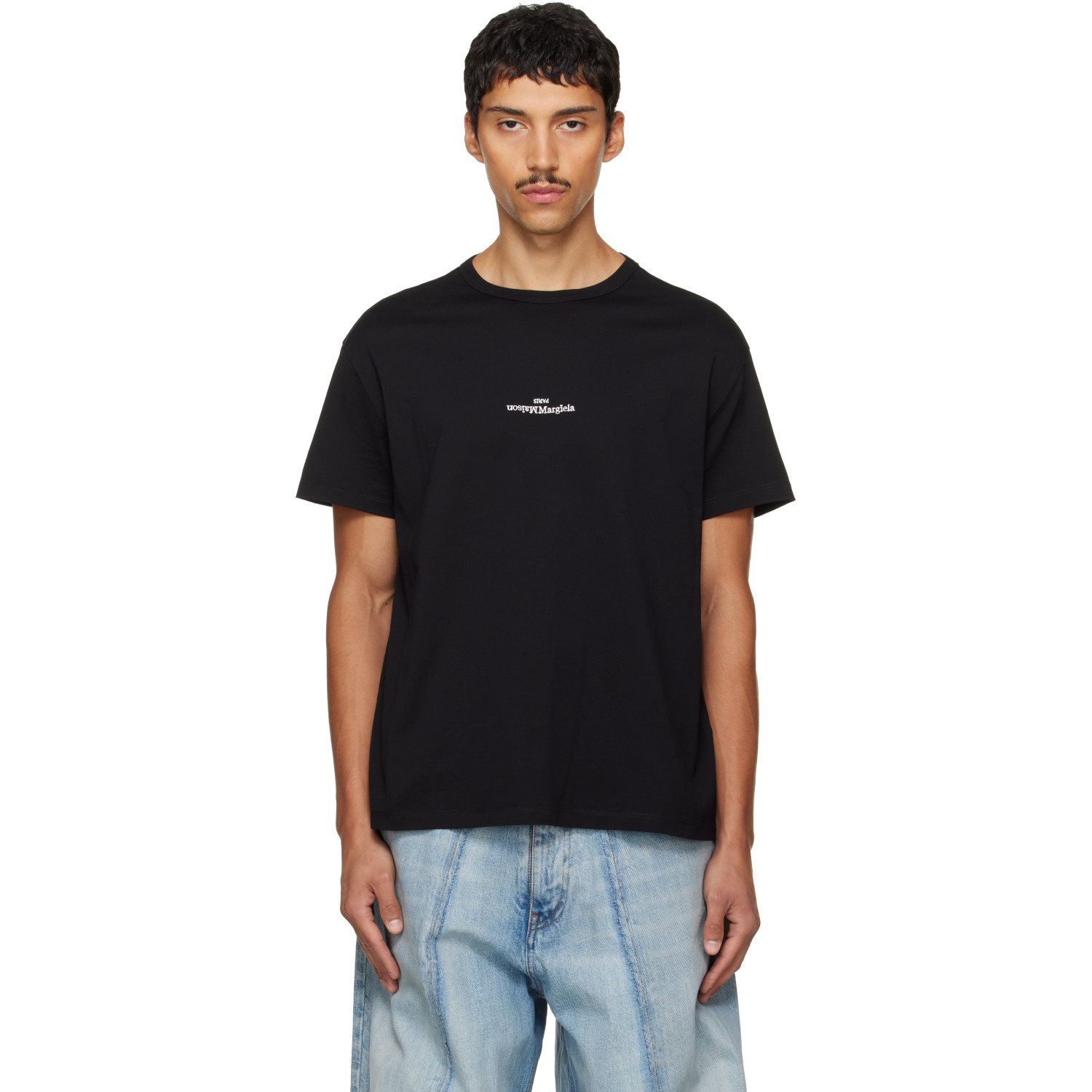 Maison Margiela Black Logo Cotton T-shirt