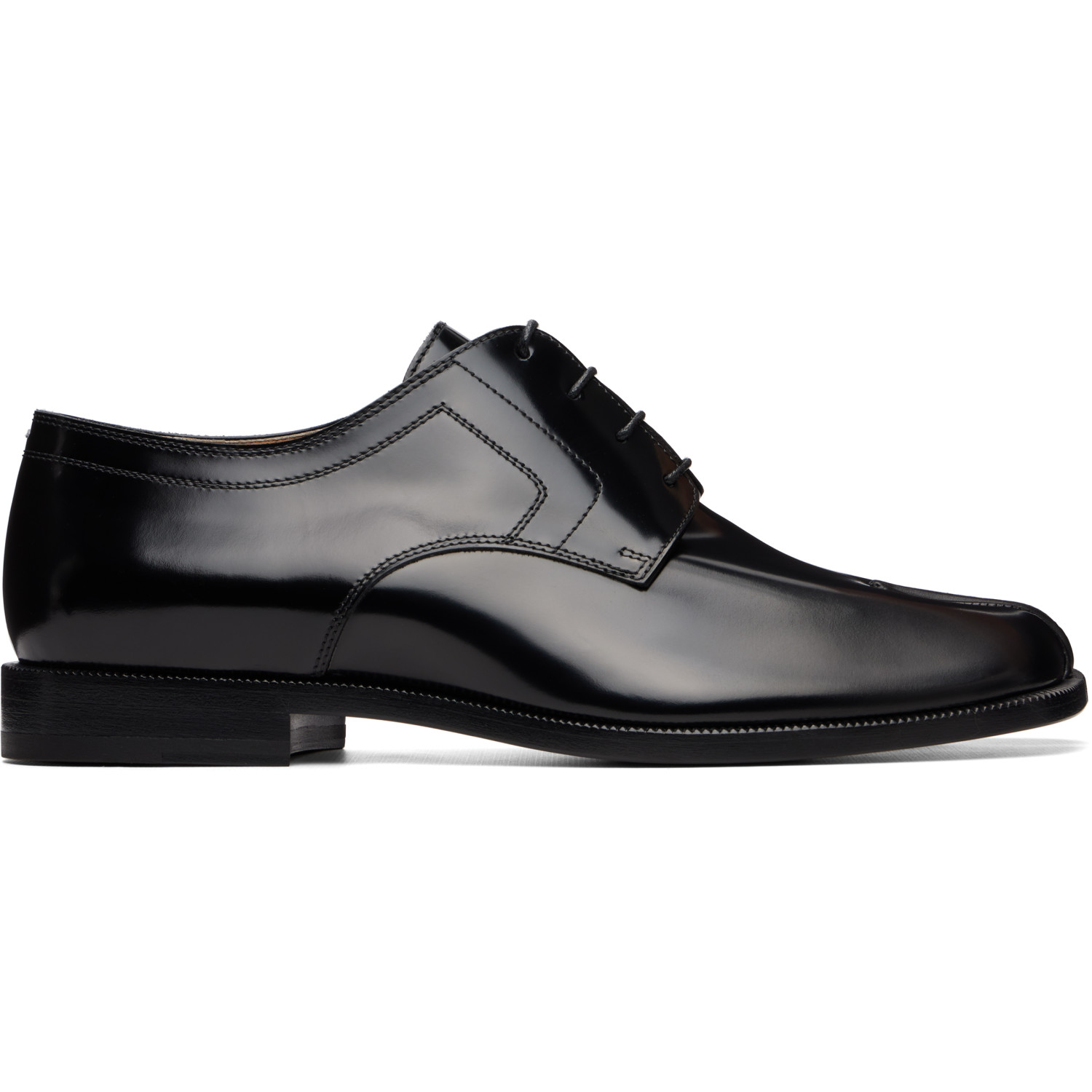 Maison Margiela Black Tabi Lace-Up Derbys