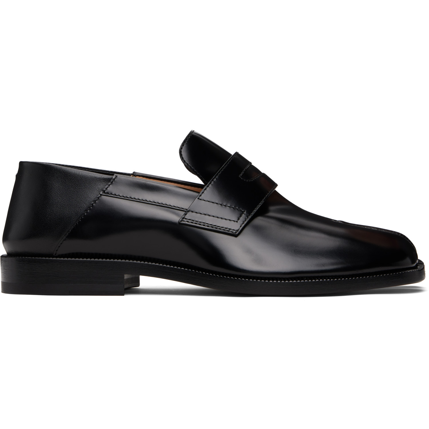 Maison Margiela Black Tabi Silp-on Loafers