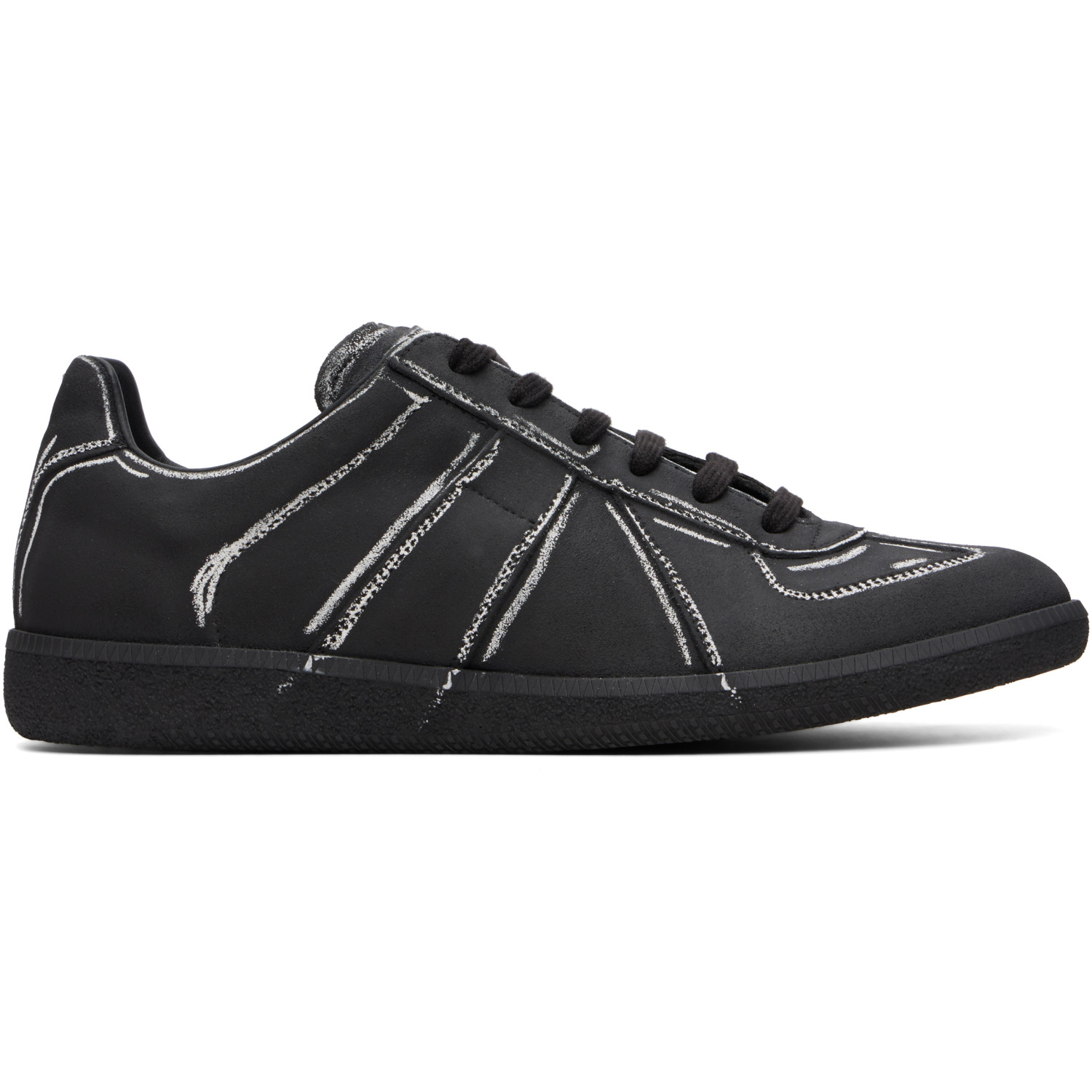 Maison Margiela Black & White Chalkboard Replica Sneakers