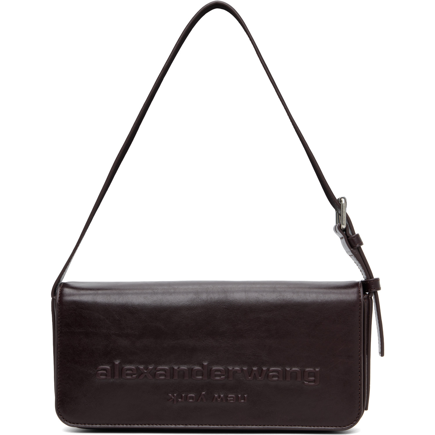 Alexander Wang Burgundy Punch Flap Shoulder Bag