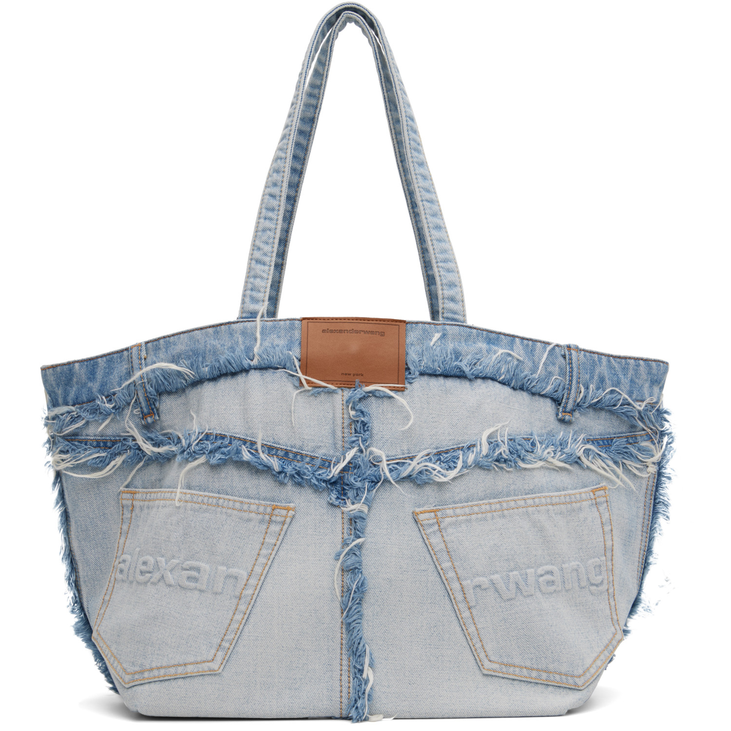 Alexander Wang Blue Punch Denim Large Tote