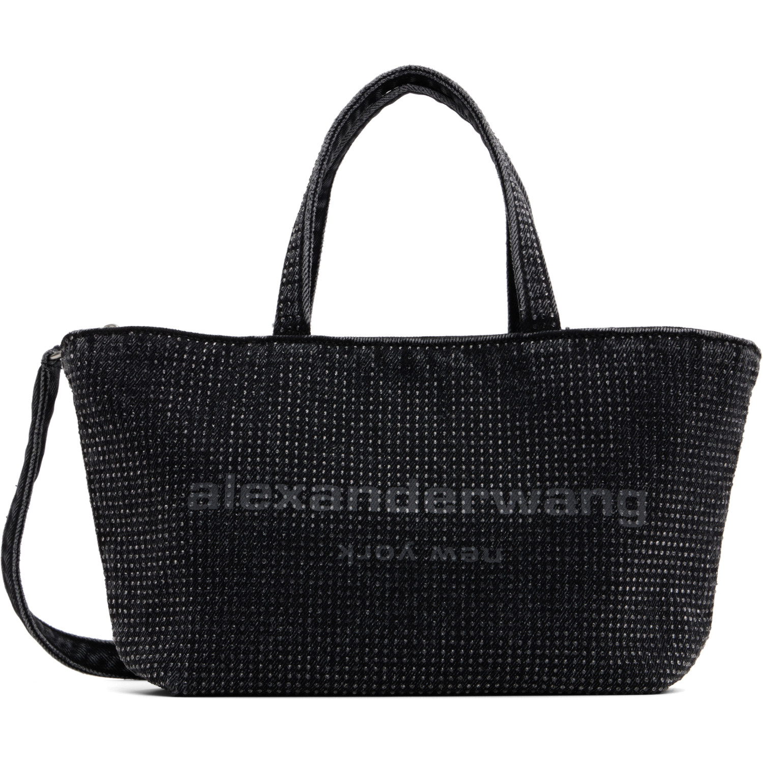 Alexander Wang Black Punch Crystal Mini Tote