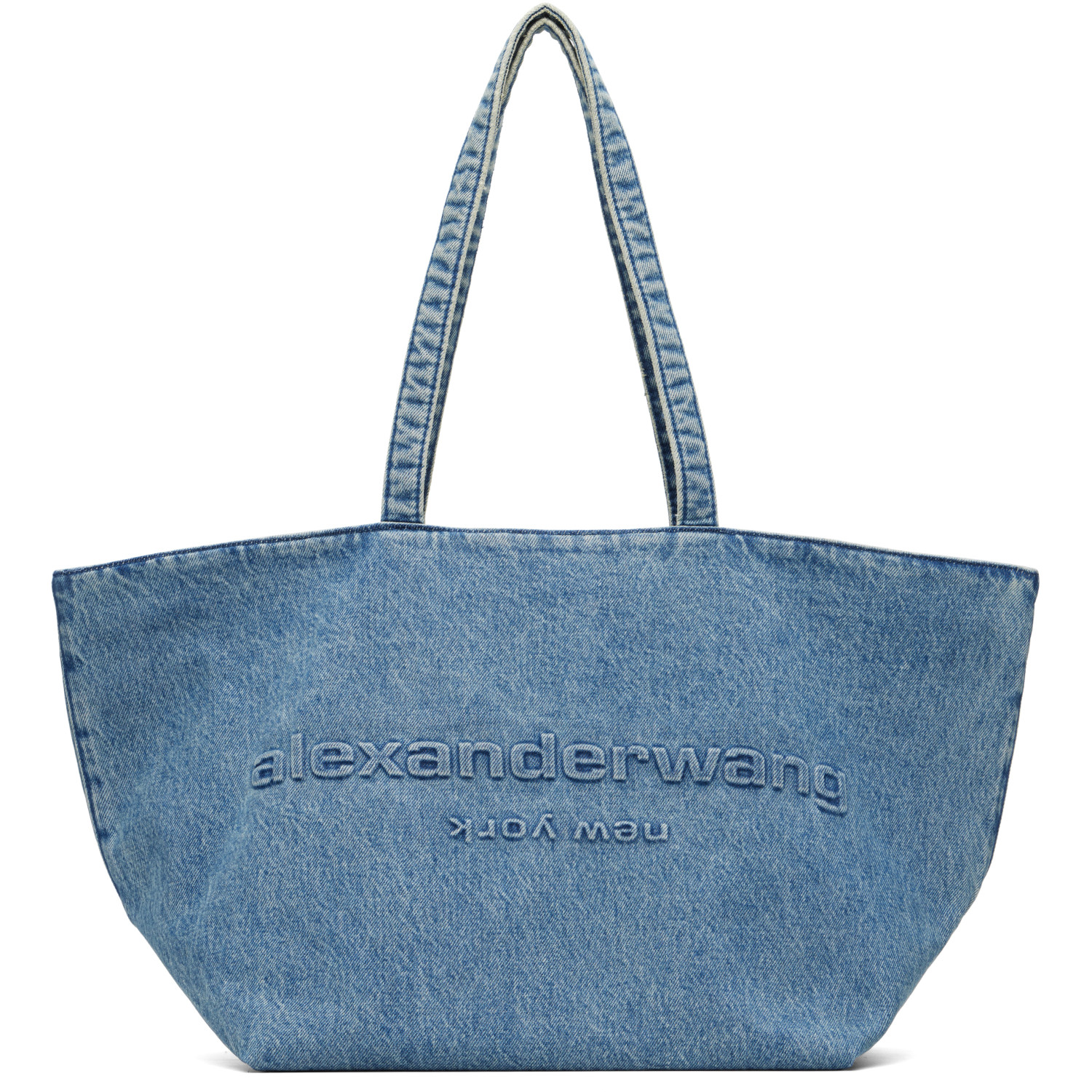Alexander Wang Blue Denim Punch Tote