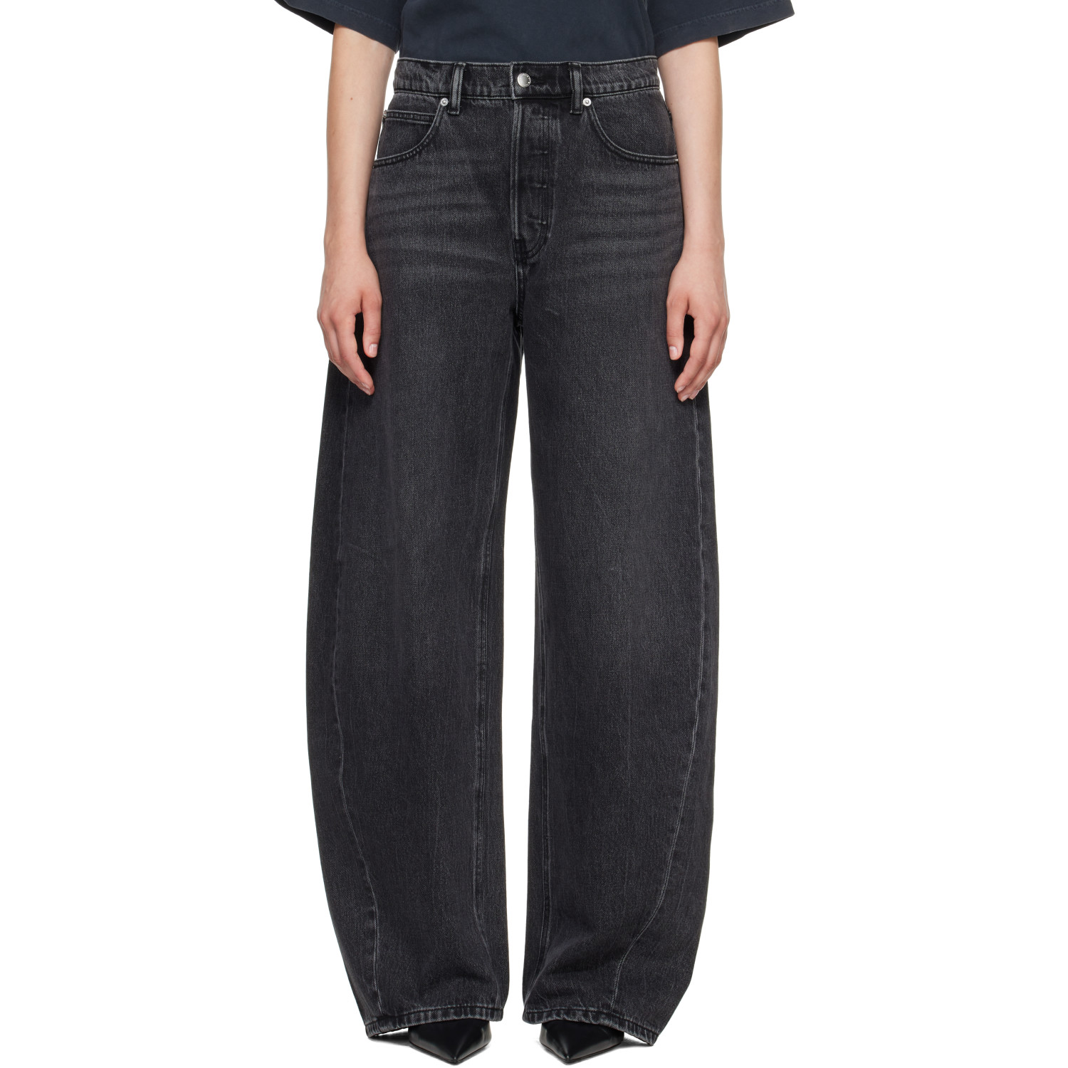Alexander Wang Black Crystal Blow Up Jeans