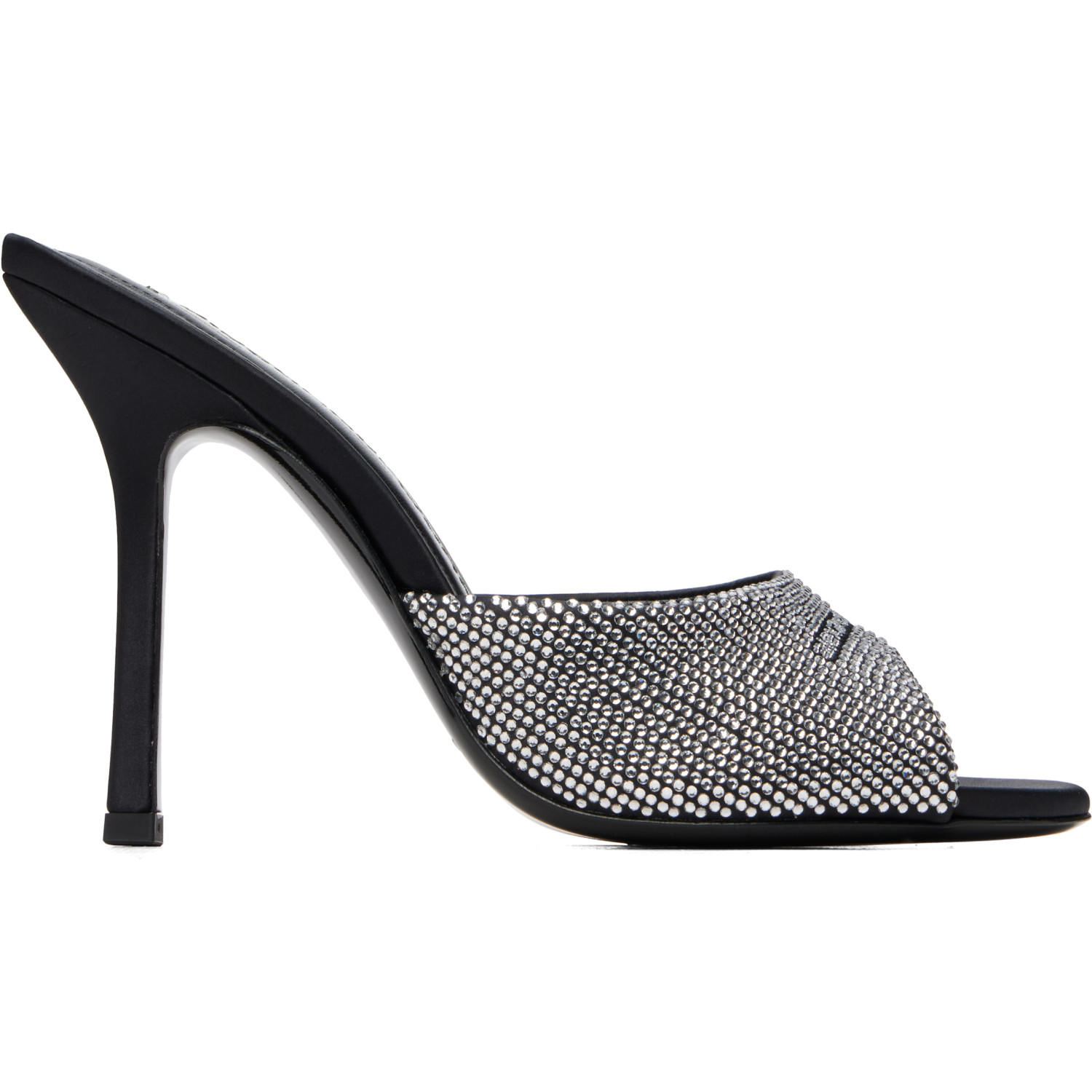 Alexander Wang Black & Silver Cher Crystal Hotfix 105 Heeled Sandals
