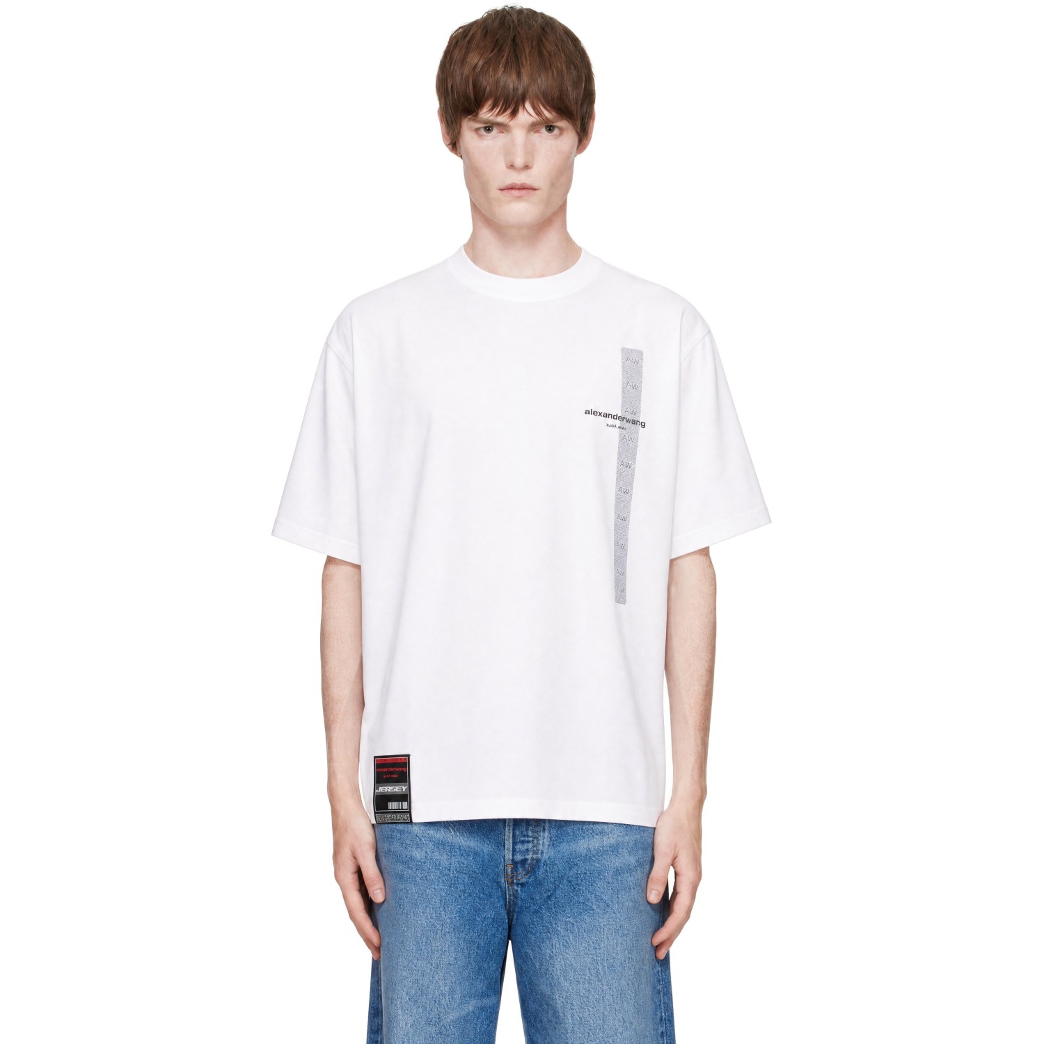 Alexander Wang White Short Sleeve Flasher Graphic T-shirt