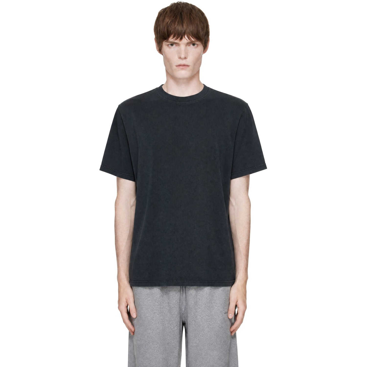 Alexander Wang Gray Short Sleeve Hotfix Card Graphic T-shirt