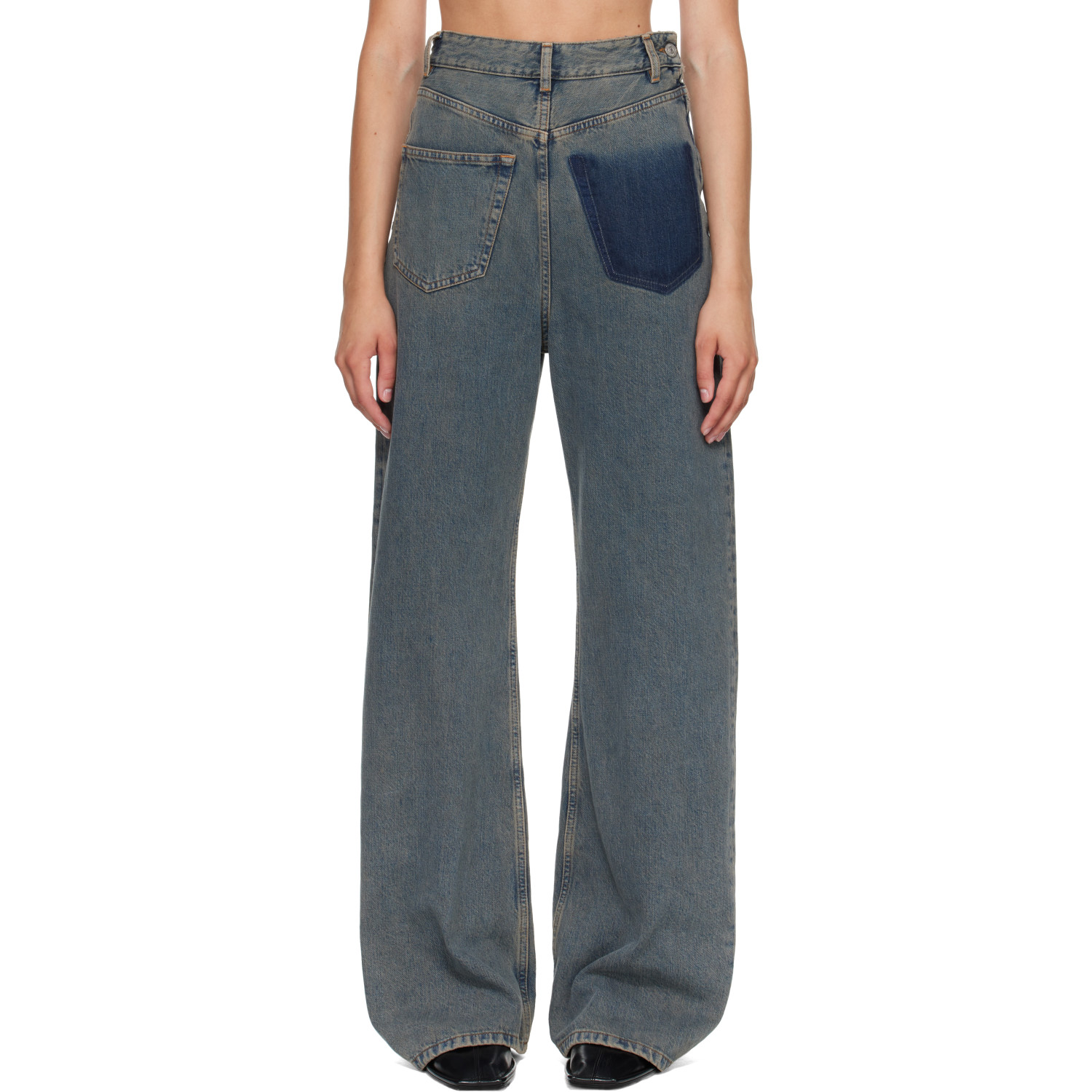 MM6 Maison Margiela Blue Back-To-Back Jeans