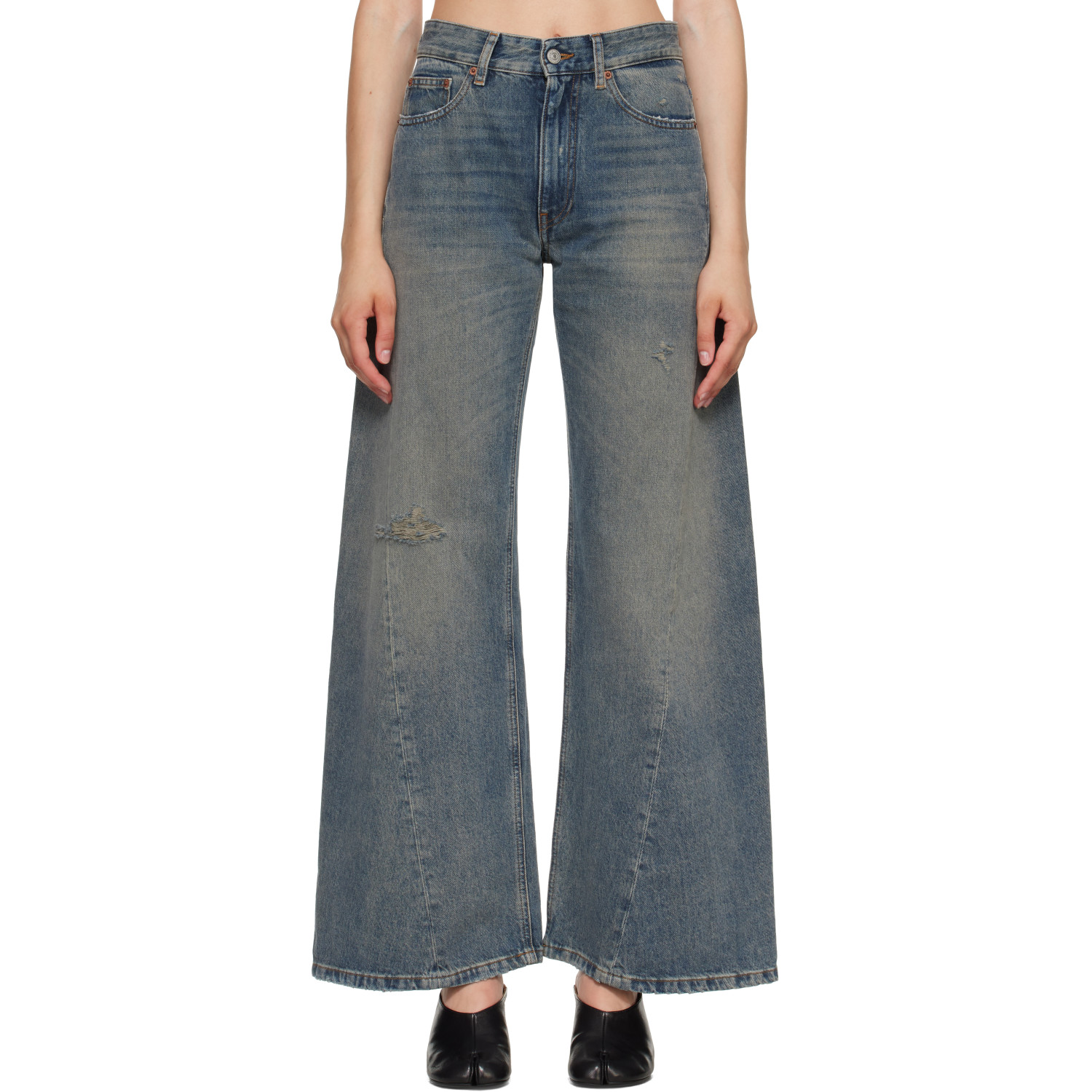 MM6 Maison Margiela Navy Wide Denim Jeans