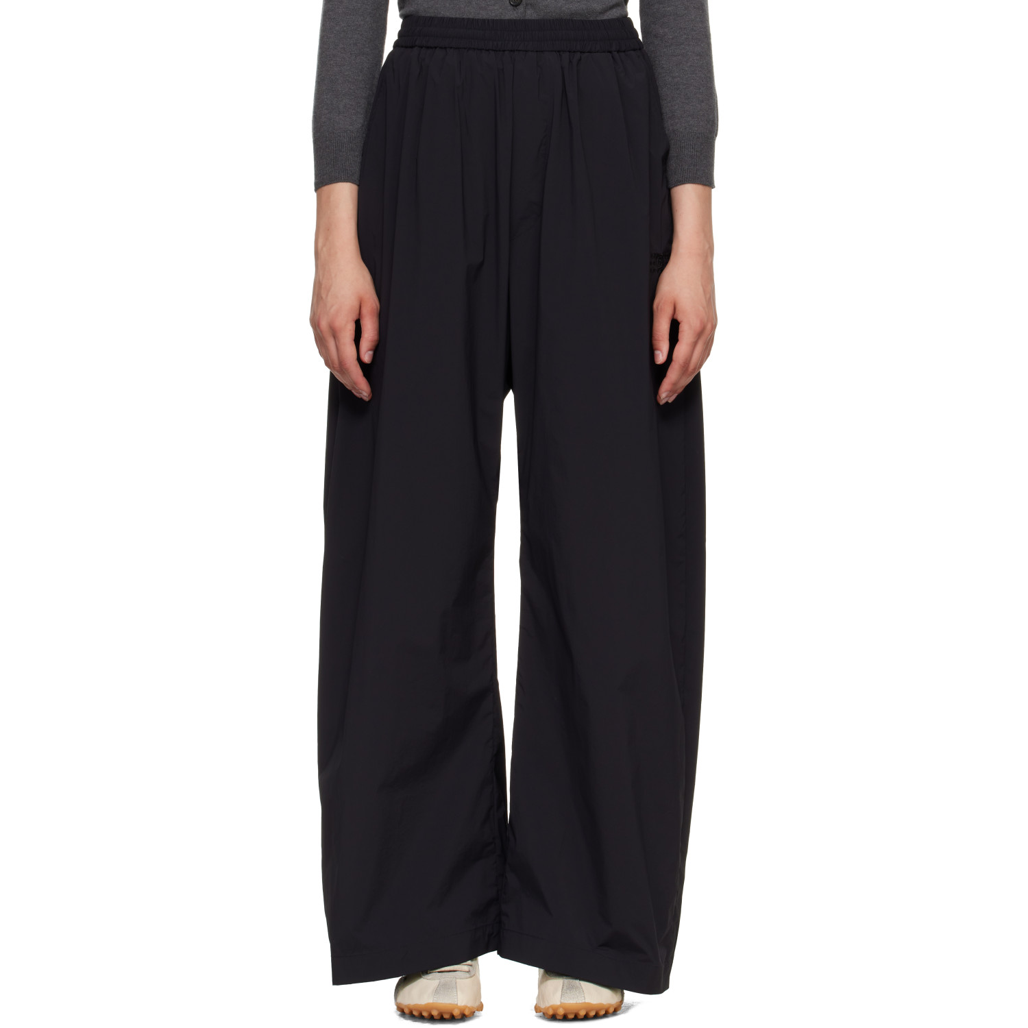MM6 Maison Margiela Black Wide Leg Trousers