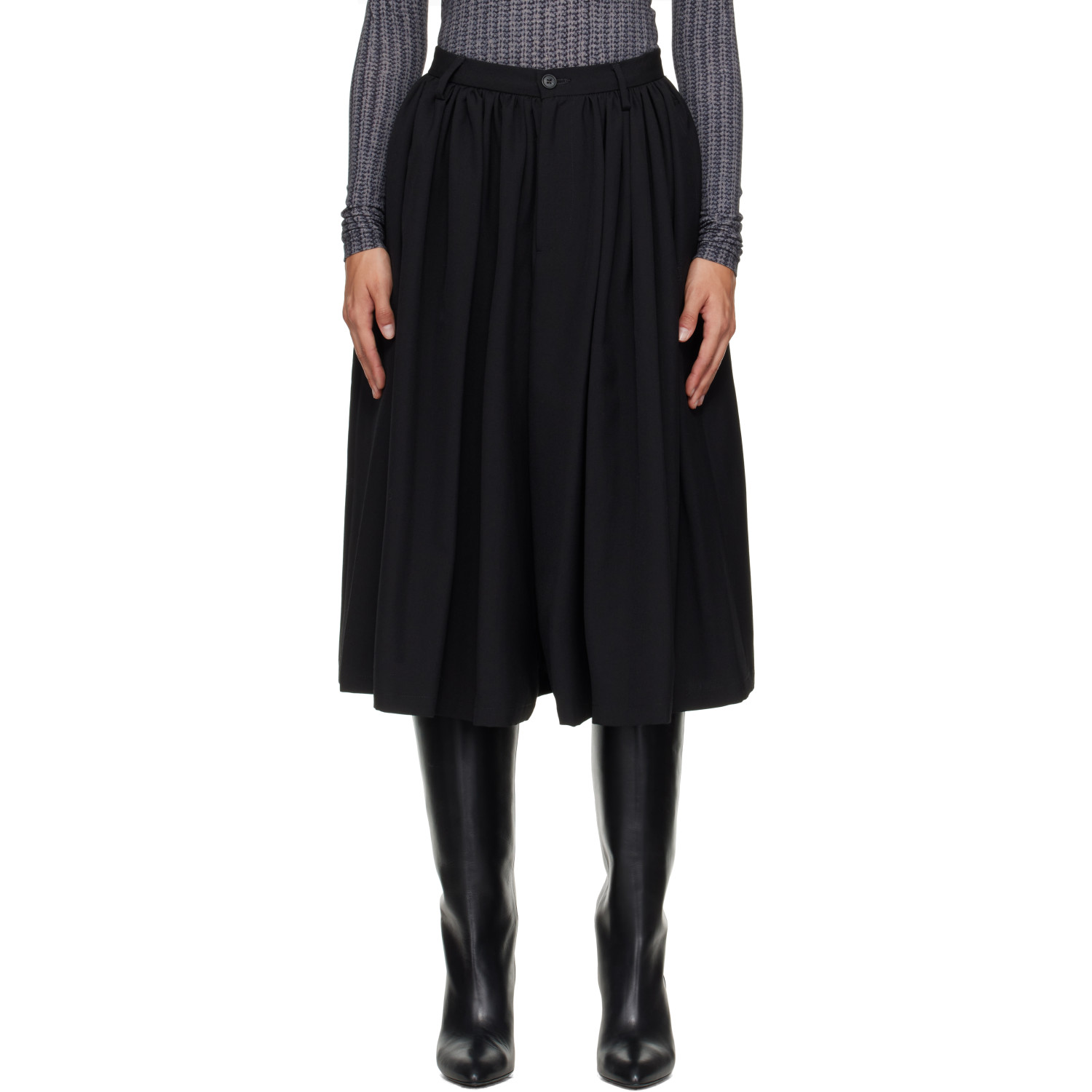 MM6 Maison Margiela Black Light Wool Shorts