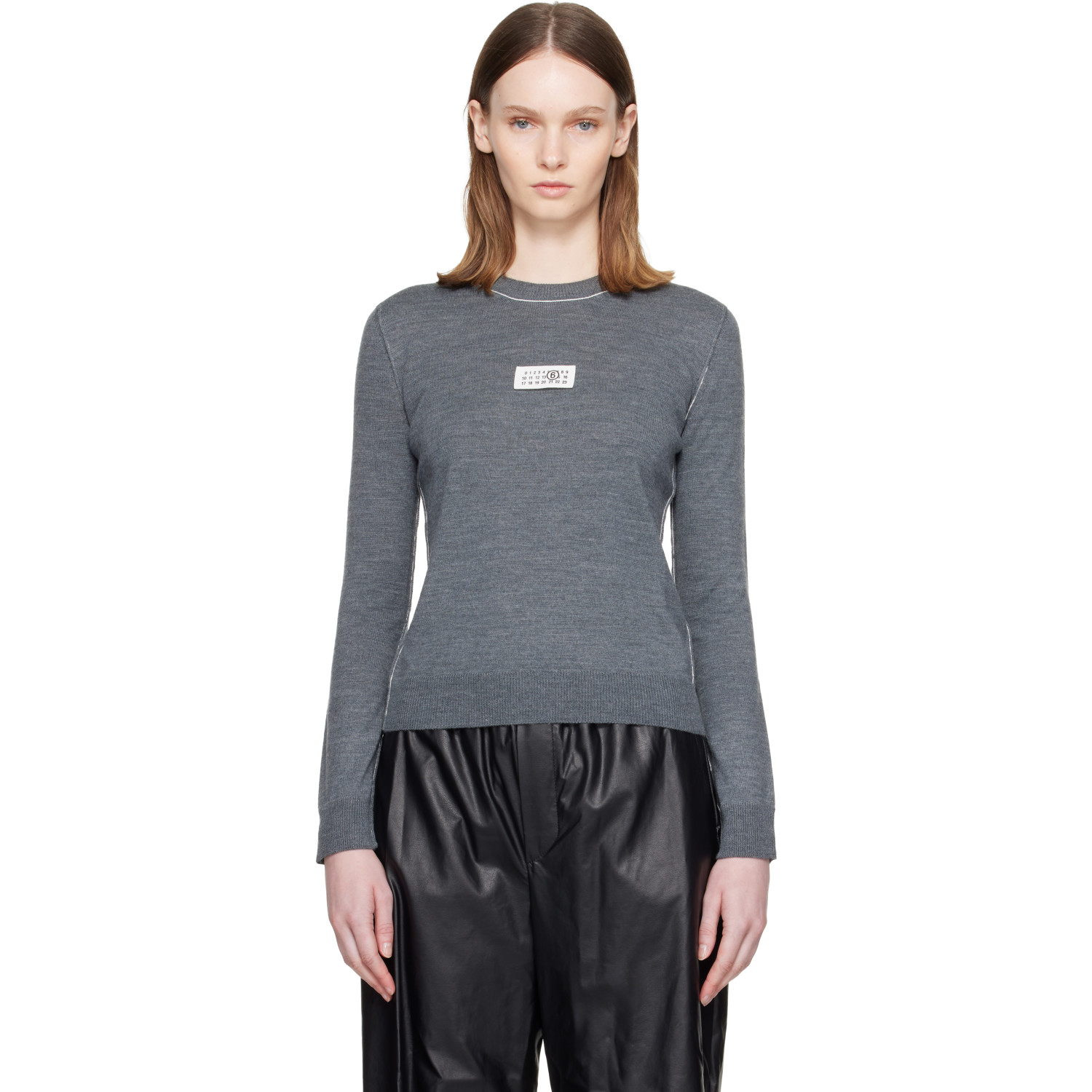 MM6 Maison Margiela Gray Essentials Sweater