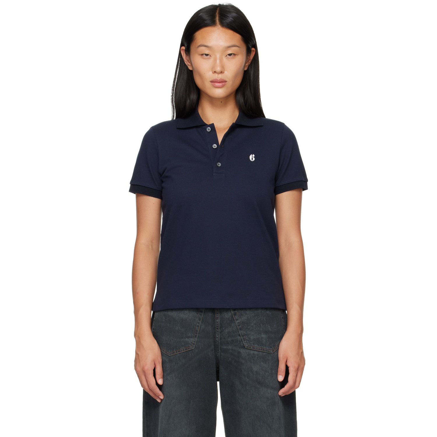MM6 Maison Margiela Navy Cotton Polo
