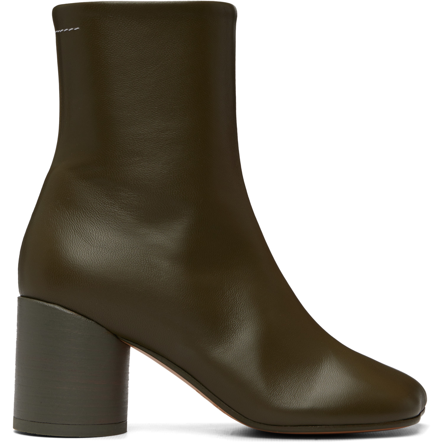 MM6 Maison Margiela Khaki Anatomic Ankle Boots