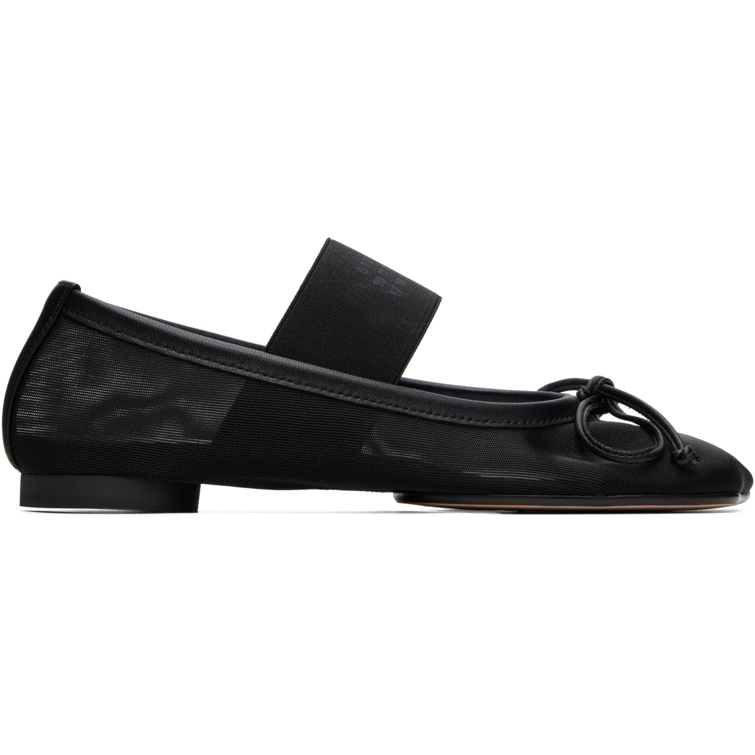 MM6 Maison Margiela Black Anatomic Numeric Ballerina Flats