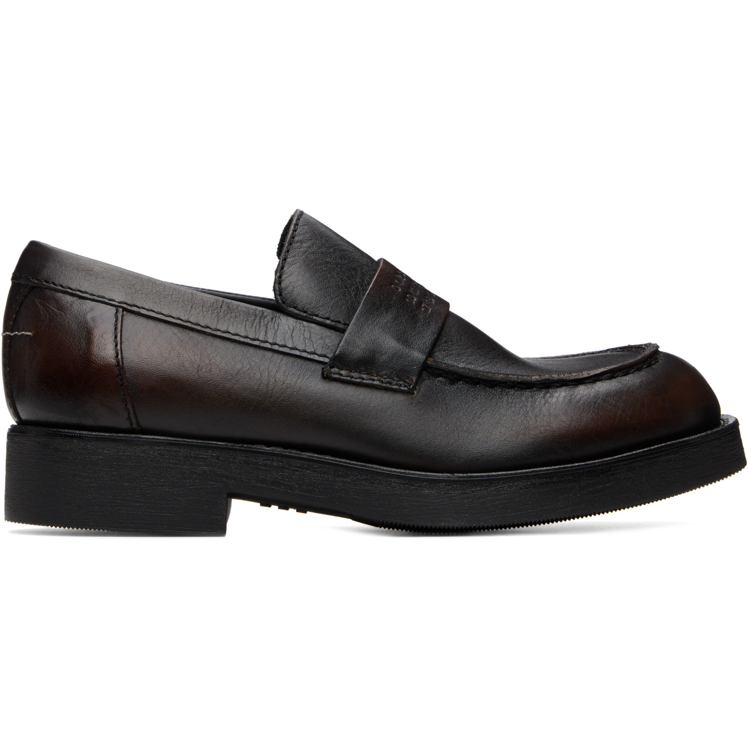 MM6 Maison Margiela Brown Leather Loafers